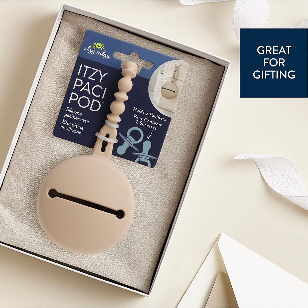 Soporte de Chupete de Silicona Itzy Ritzy - 2 Chupetes - Tostada
