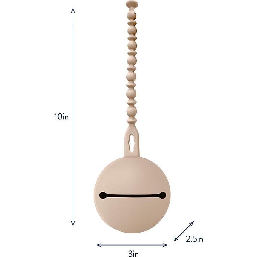 Soporte de Chupete de Silicona Itzy Ritzy - 2 Chupetes - Tostada