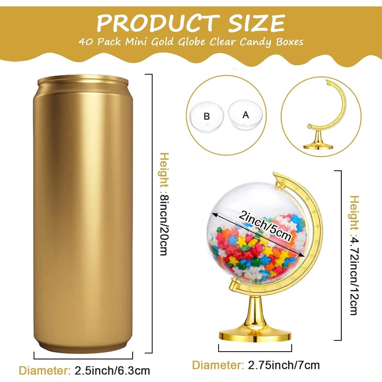 Paquete de 40 Cajas de Dulces Transparentes Potchen 12cm