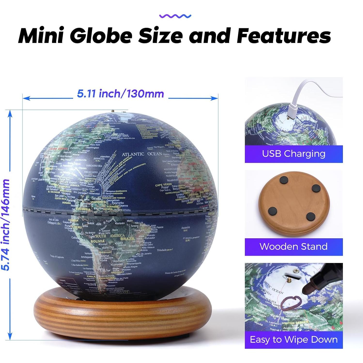 Globo Mundial Mini INKLAB 14.6 cm con Luz y AR para Niños