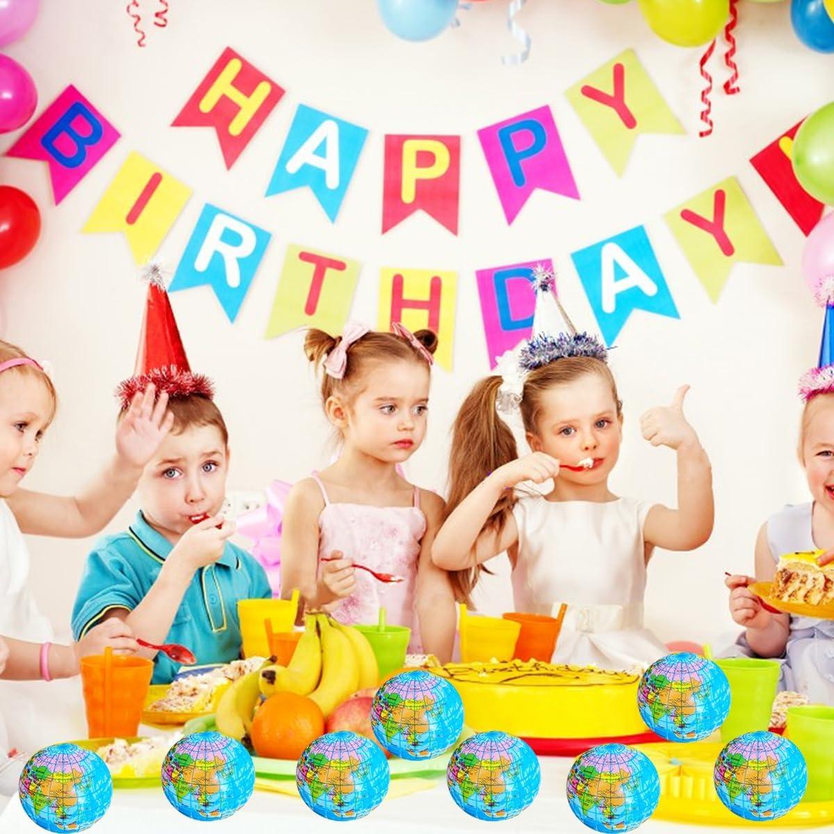 8 Pelotas de Estrés Globo Tierra 6.35 cm - Alivio de Estrés