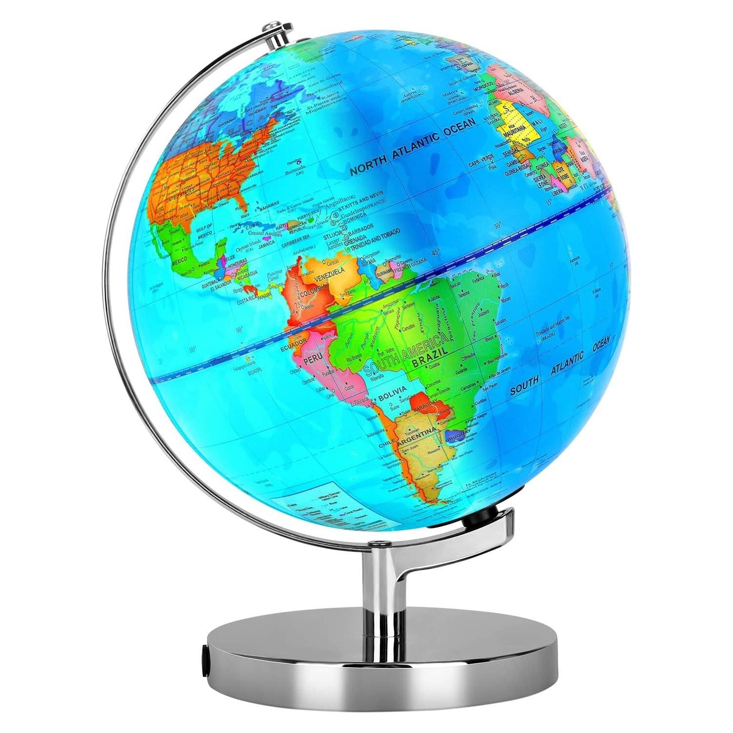 Globo Terráqueo Iluminado POOCCI 20.32 cm Juguete Educativo