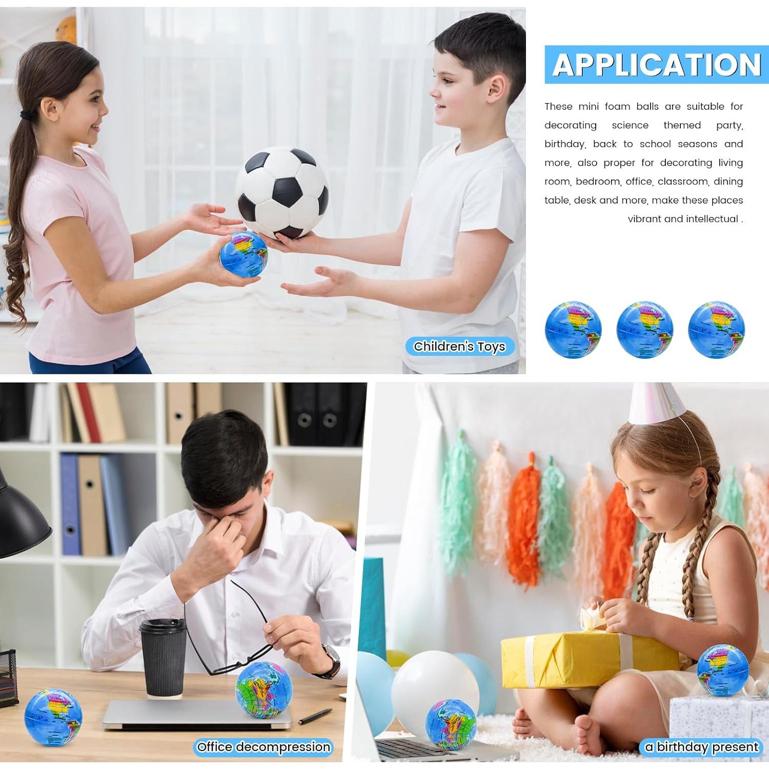 30 Pelotas de Estrés Globo 6.3 cm Whkvnng Alivio Estrés