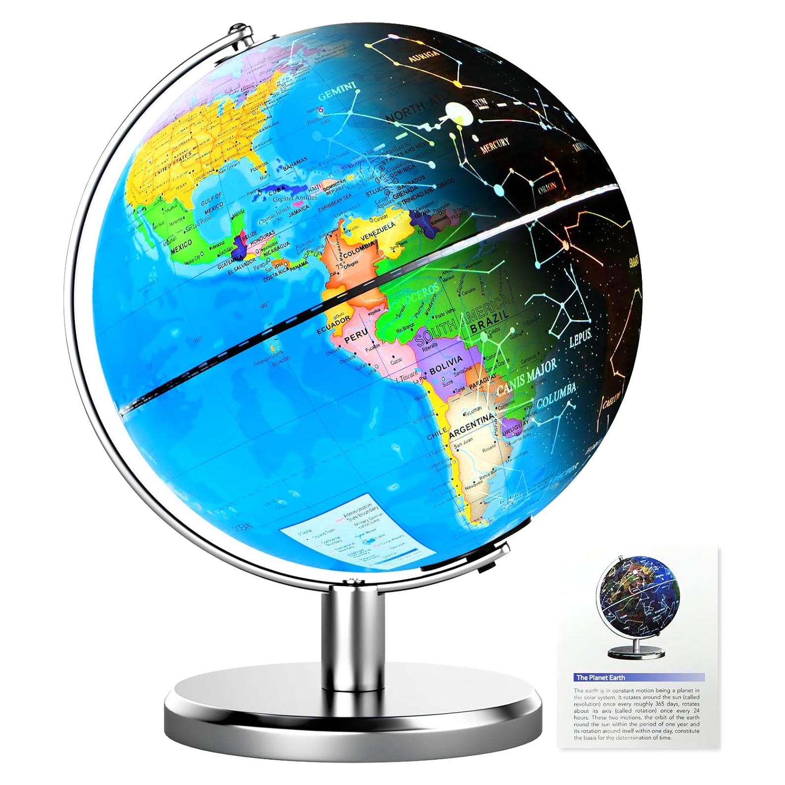 Globo Terráqueo Iluminado JOWHOL 20 cm con Constelaciones
