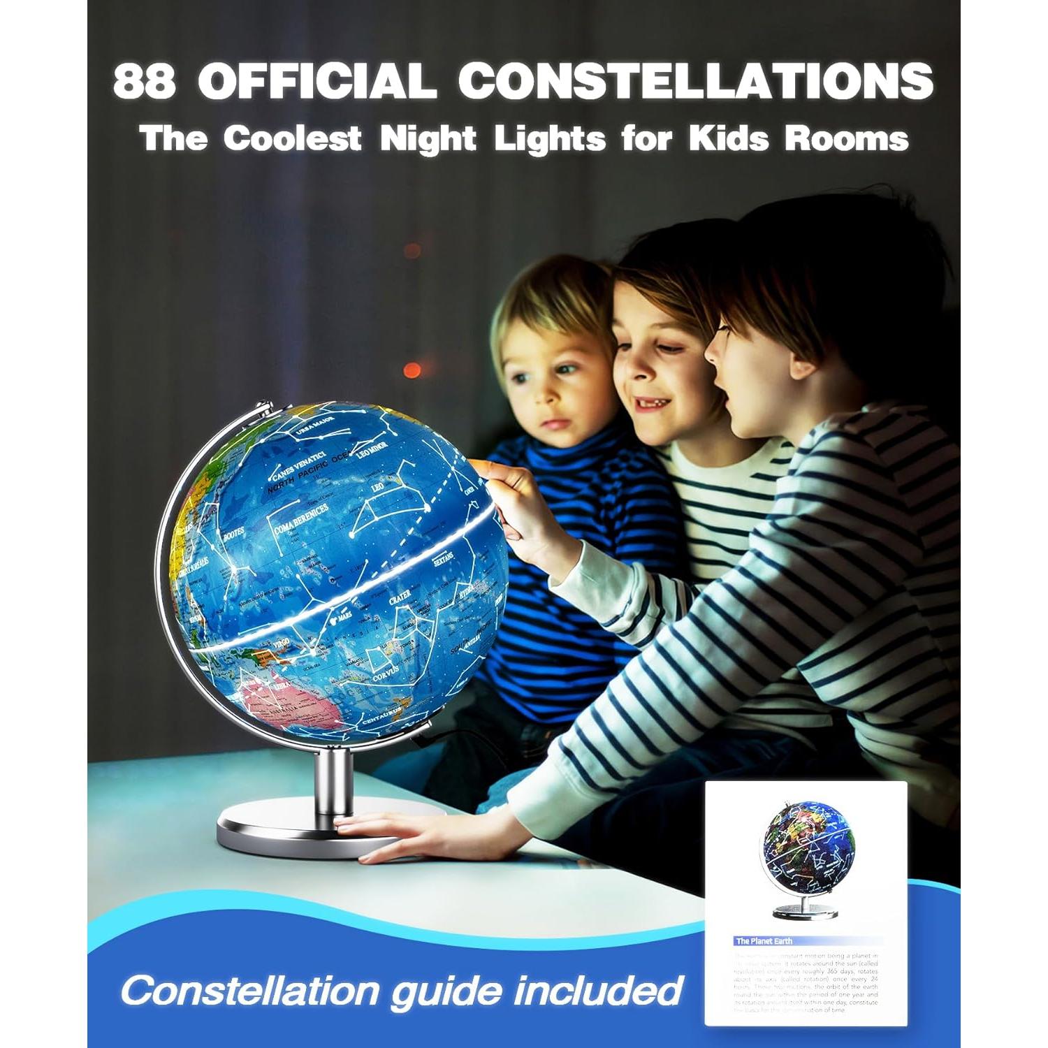 Globo Terráqueo Iluminado JOWHOL 20 cm con Constelaciones