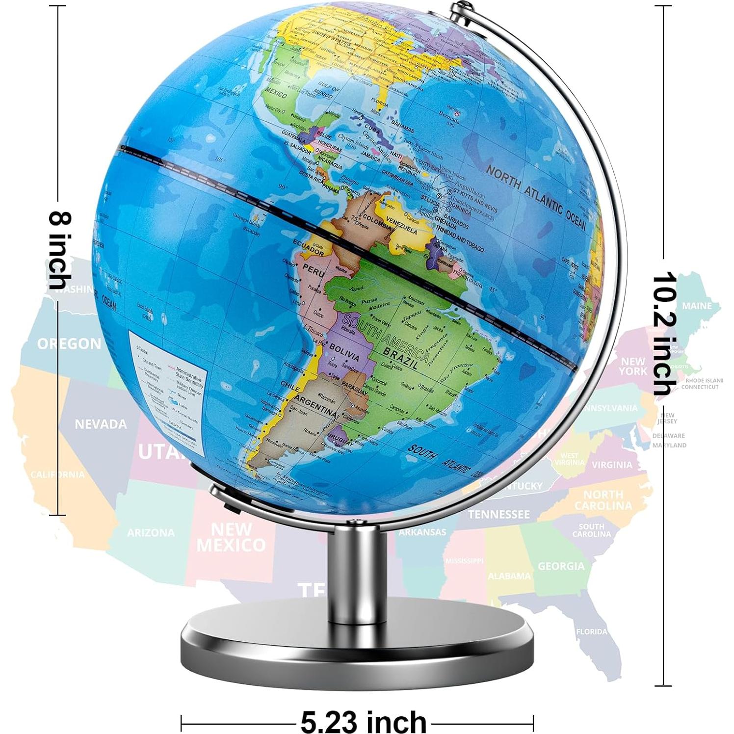 Globo Terráqueo Iluminado JOWHOL 20 cm con Constelaciones