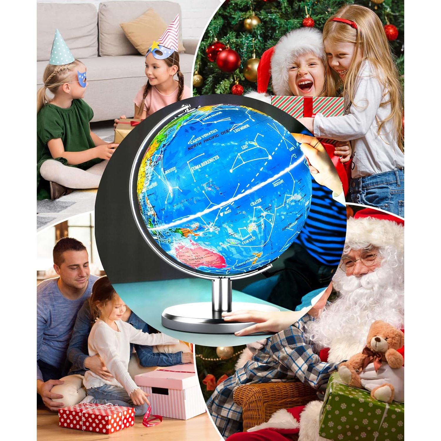 Globo Terráqueo Iluminado JOWHOL 20 cm con Constelaciones