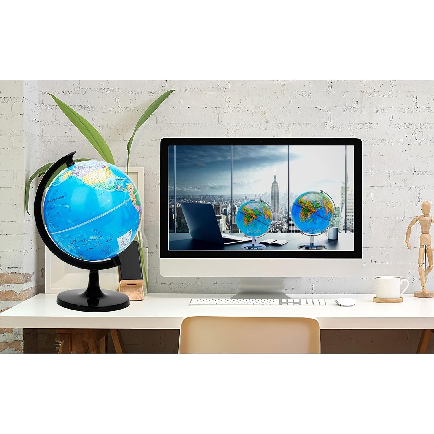 Globo Terráqueo Educativo Exerz 20cm Autoensamblado