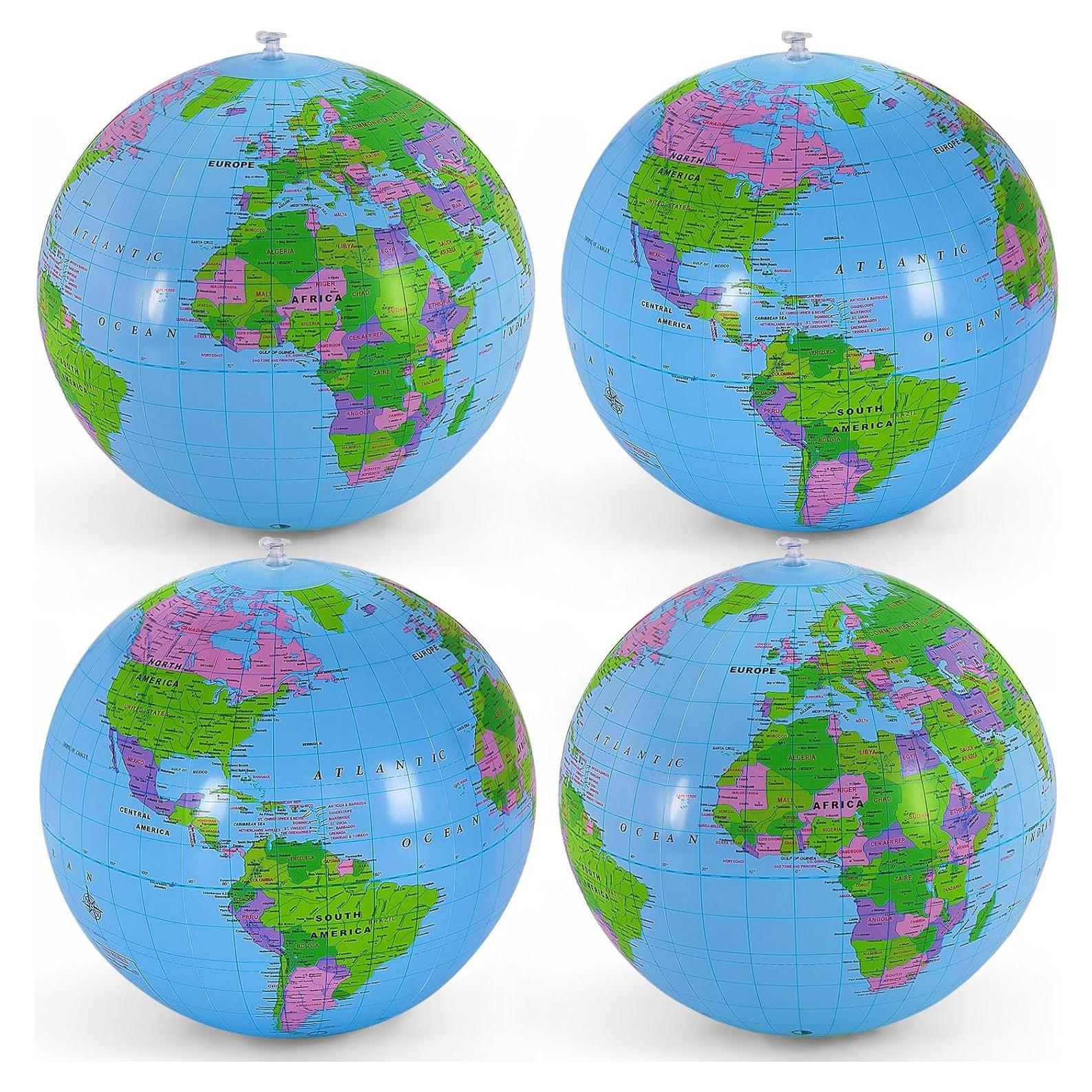 4 Globos Inflables de 40 cm YOTHORN de PVC para Playa y Enseñanza