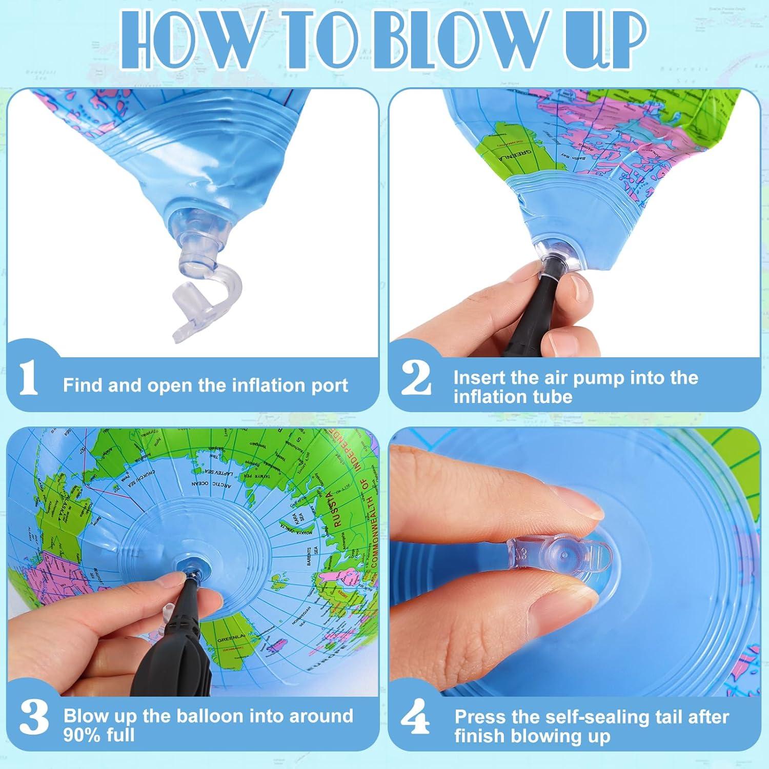 4 Globos Inflables de 40 cm YOTHORN de PVC para Playa y Enseñanza