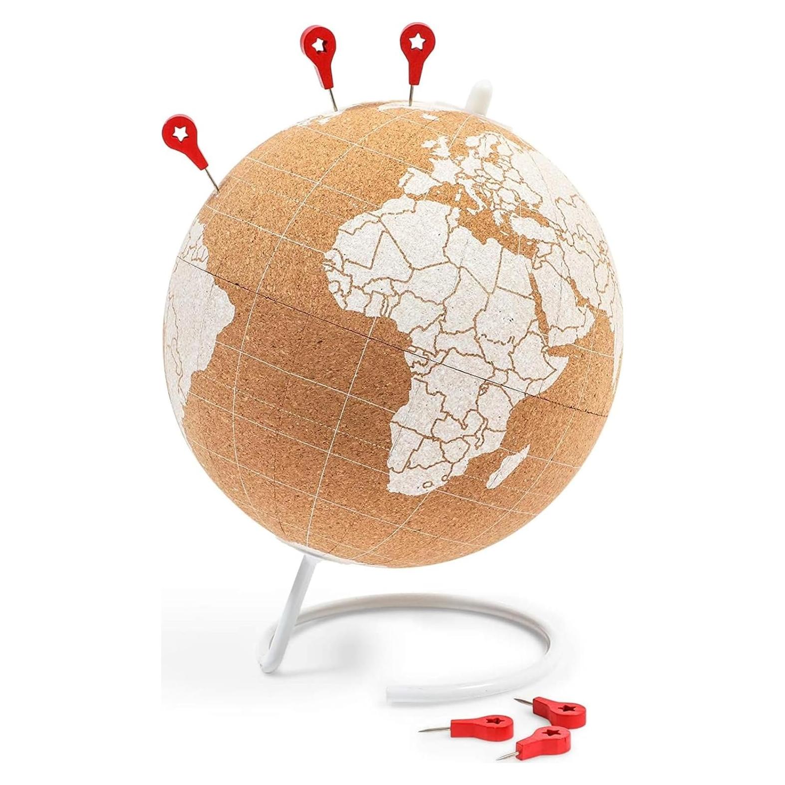 Globo de Corcho Mini Juvale 15x20 cm con 6 Chinchetas