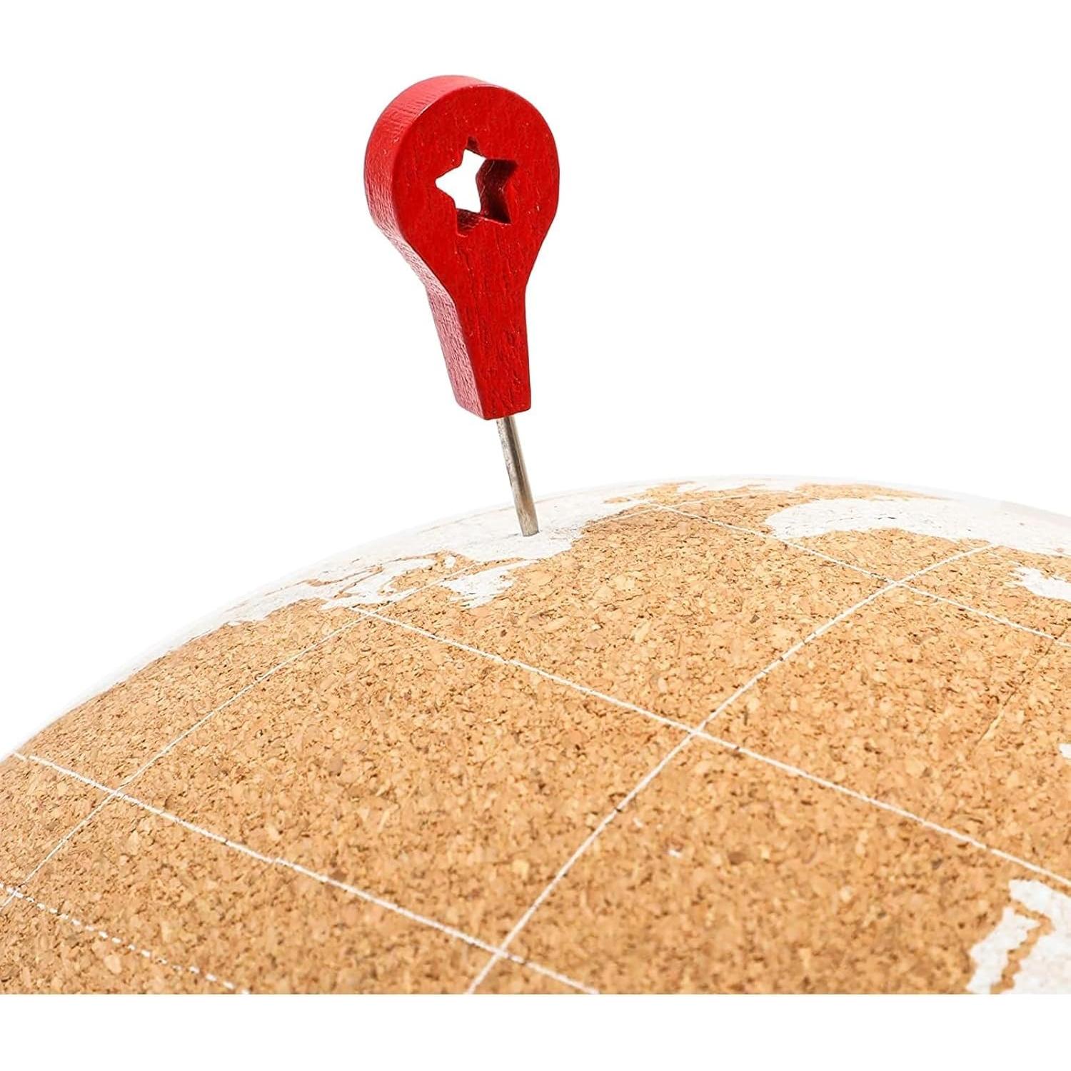 Globo de Corcho Mini Juvale 15x20 cm con 6 Chinchetas