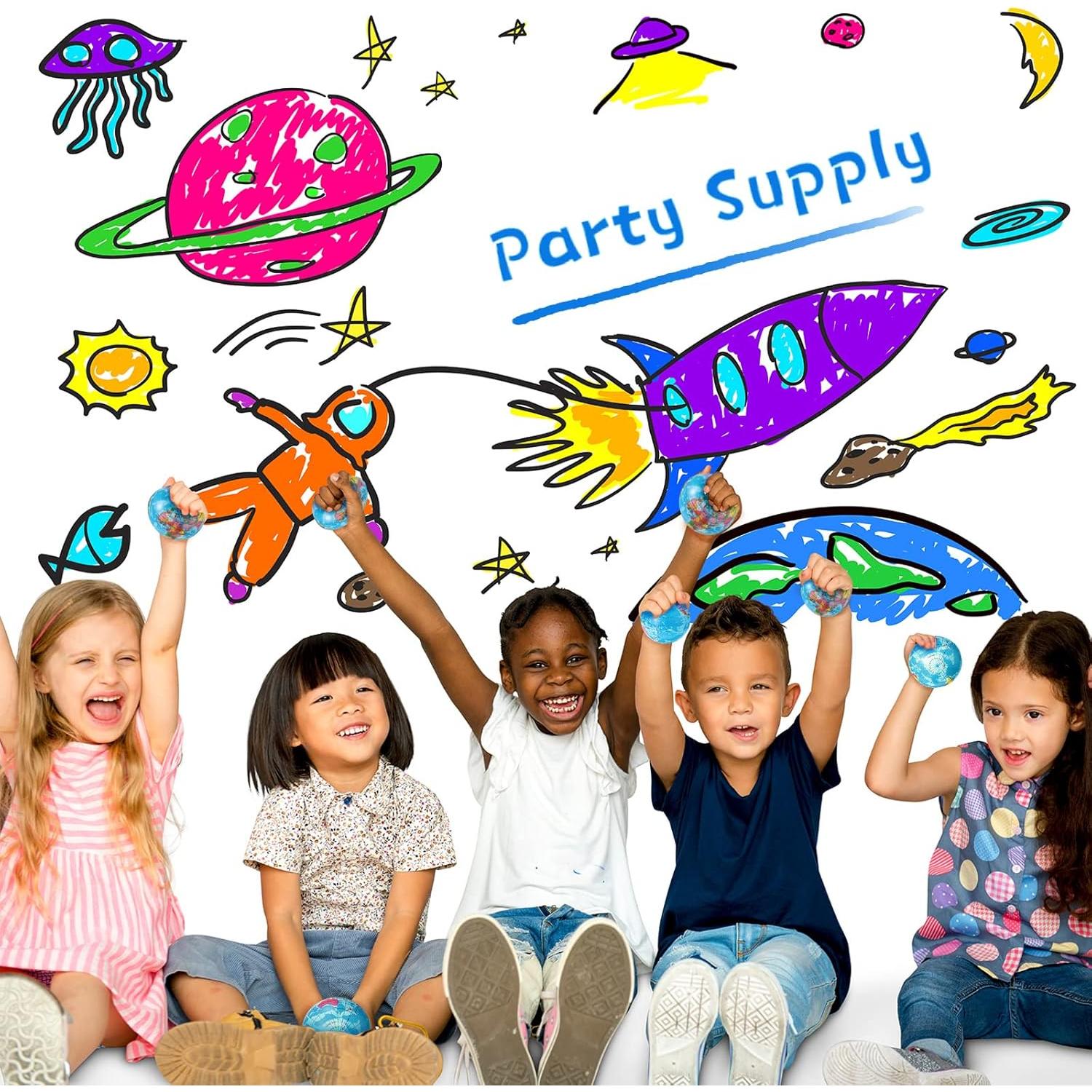 Paquete de 24 Pelotas Antiestrés Globo BBTO 7.6 cm