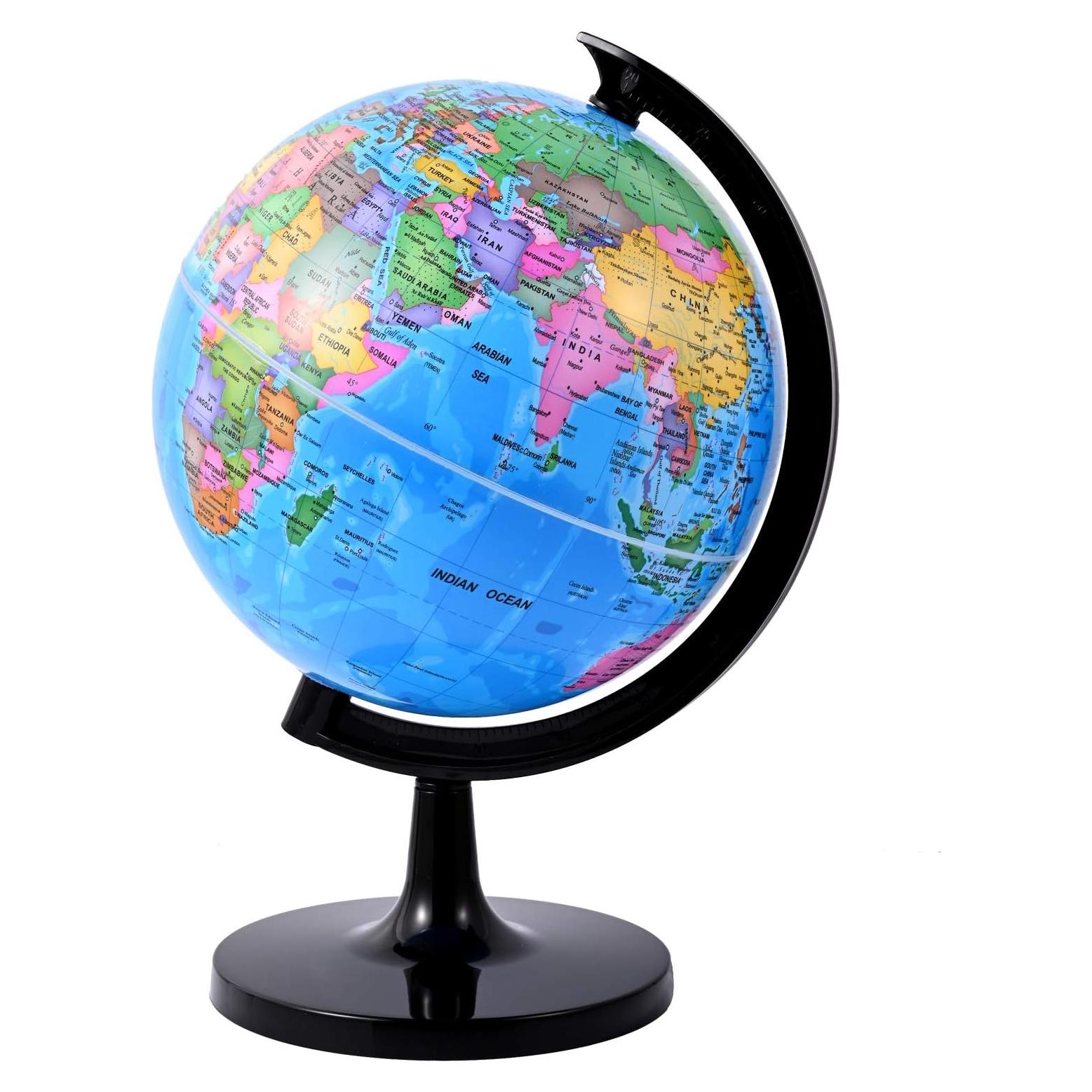 Globo Terráqueo Wizdar 20.32 cm Educativo Rotatorio para Niños