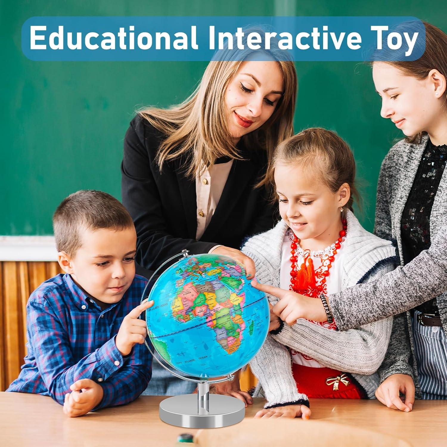 Globo Terráqueo Educativo Eolivees 30 cm Reescribible para Niños