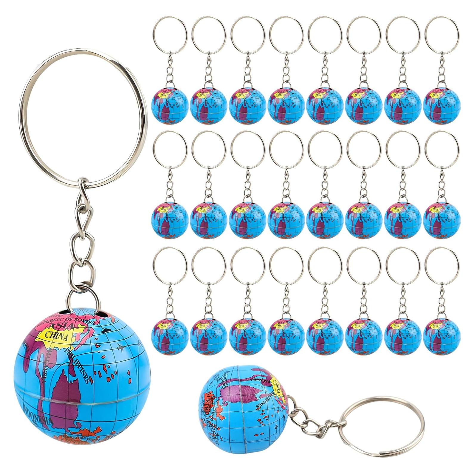 26 Llaveros Mini Globo Terráqueo Rcanedny - Regalos Educativos