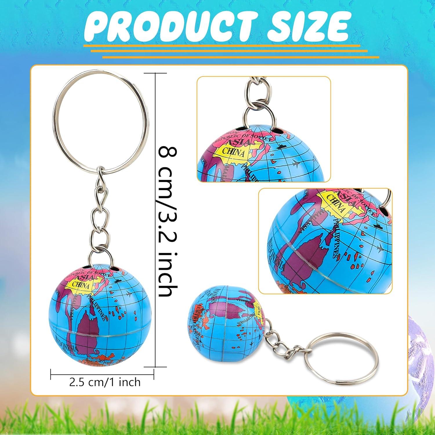 26 Llaveros Mini Globo Terráqueo Rcanedny - Regalos Educativos