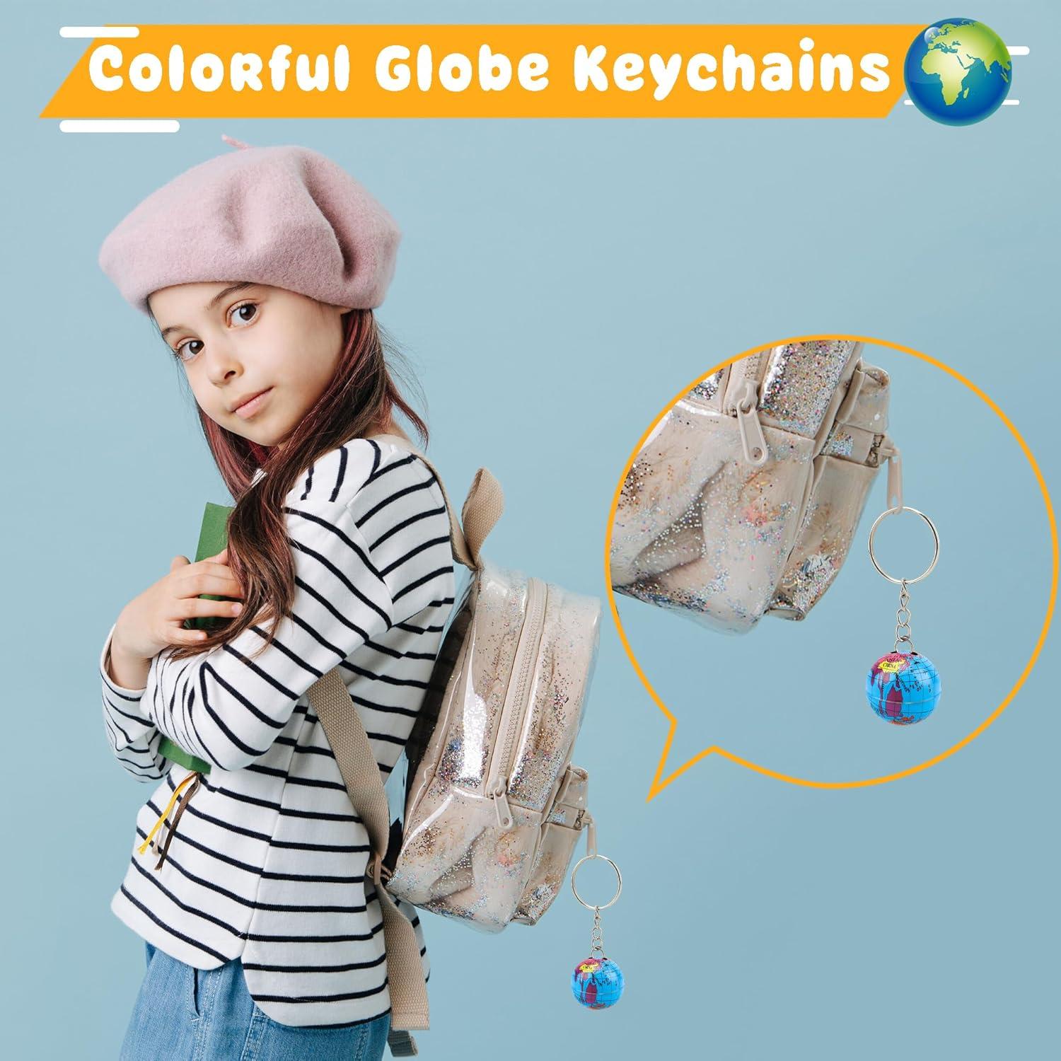 26 Llaveros Mini Globo Terráqueo Rcanedny - Regalos Educativos