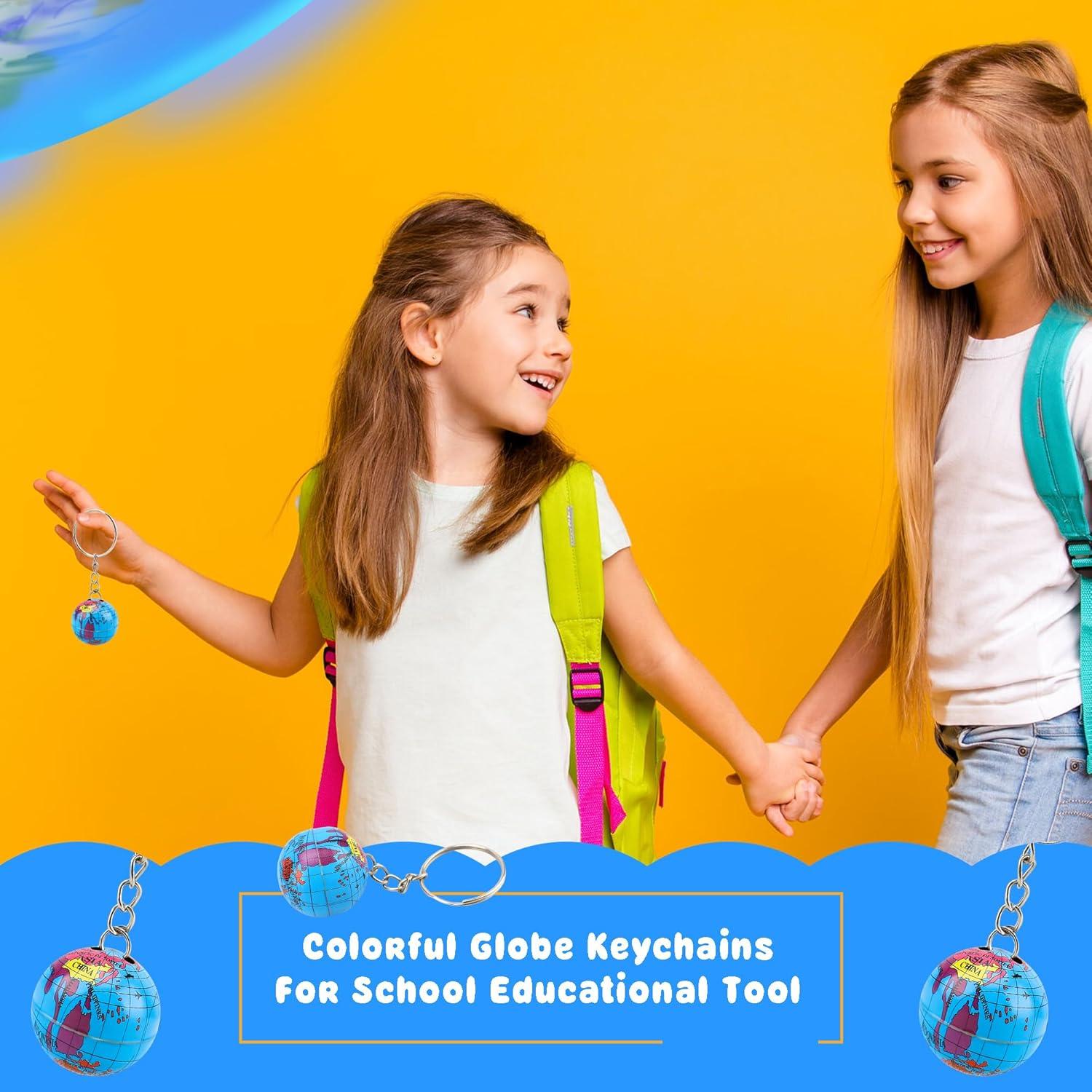 26 Llaveros Mini Globo Terráqueo Rcanedny - Regalos Educativos