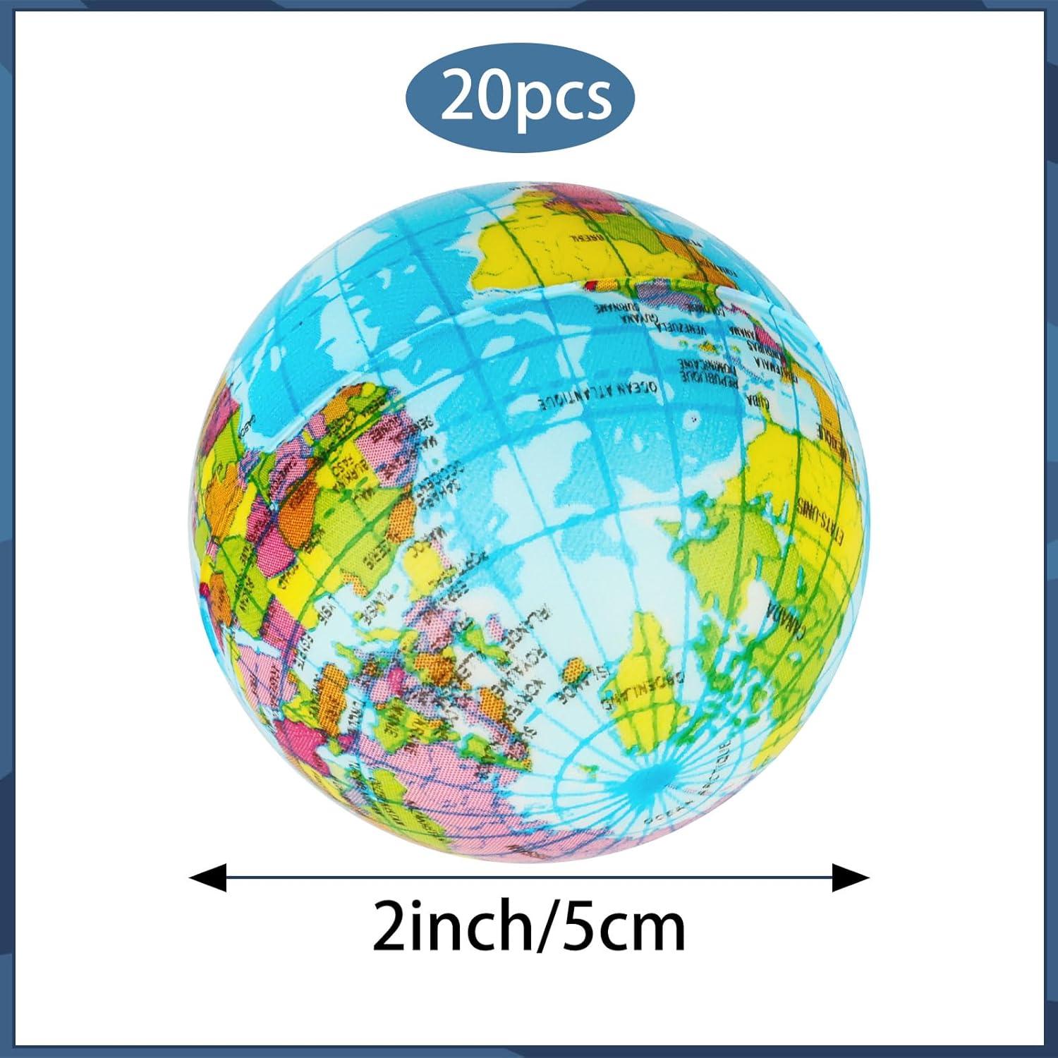 20 Pelotas Antiestrés Globo Hxezoc 5.2 cm para Alivio de Ansiedad