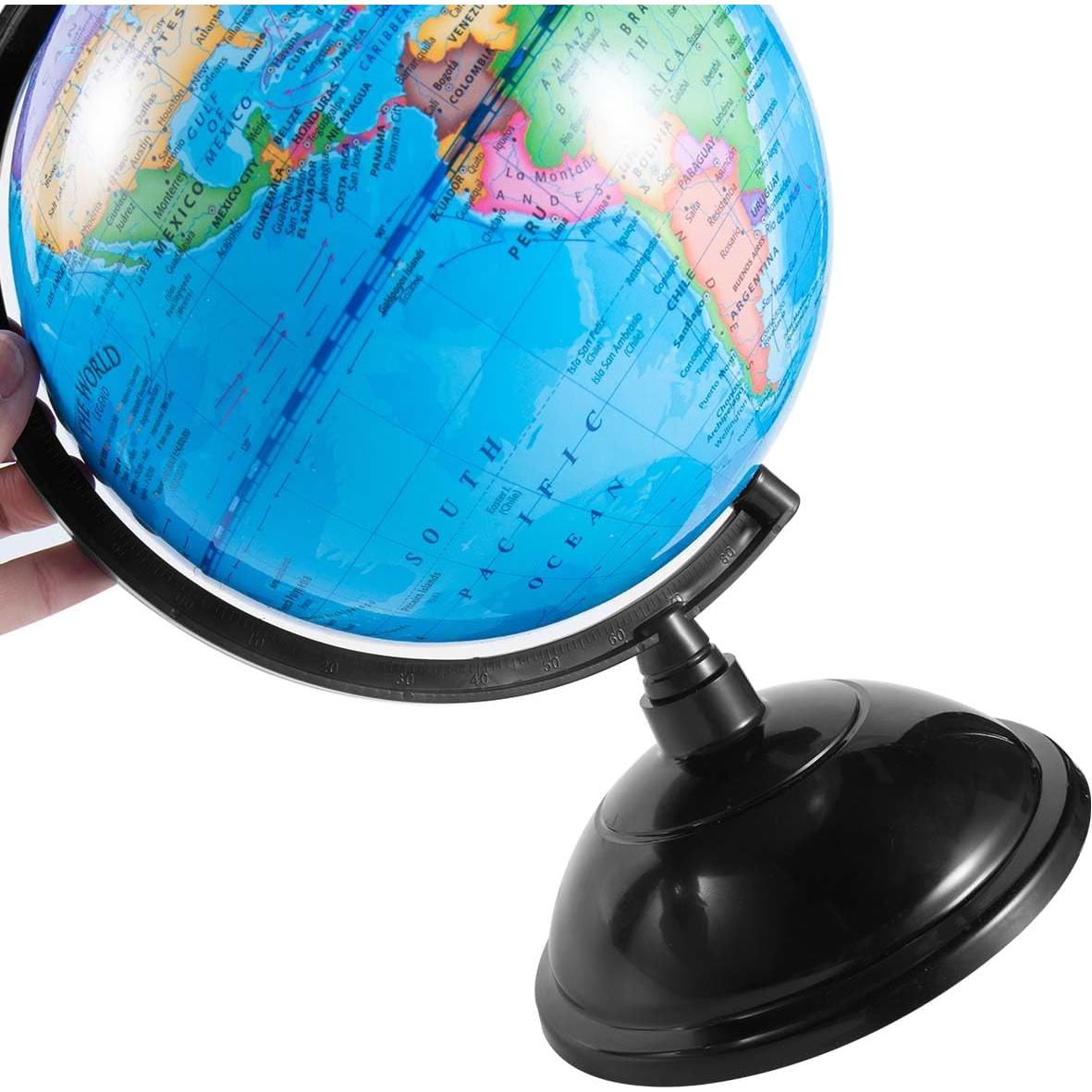 Globo Terráqueo Giratorio KISEER 20.32 cm Azul Educativo