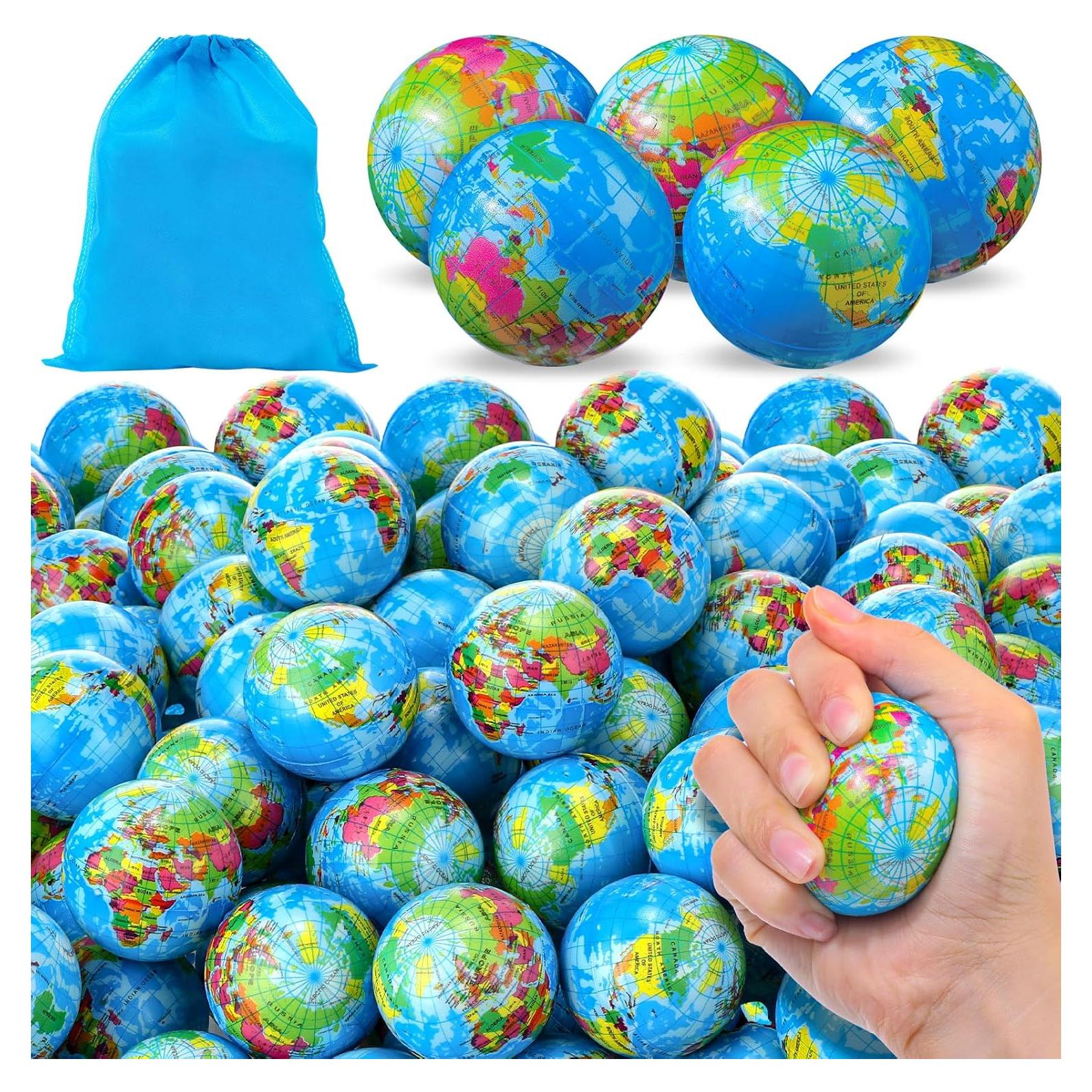 150 Pelotas de Estrés Globo Poen 5 cm con Bolsa Azul