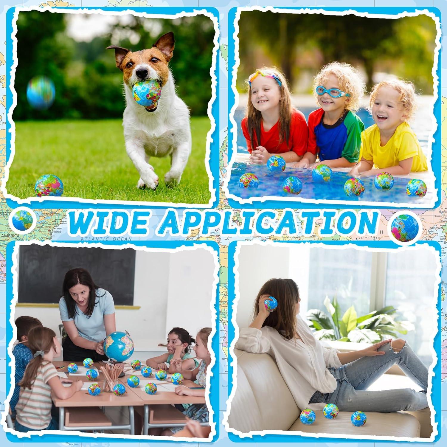 150 Pelotas de Estrés Globo Poen 5 cm con Bolsa Azul