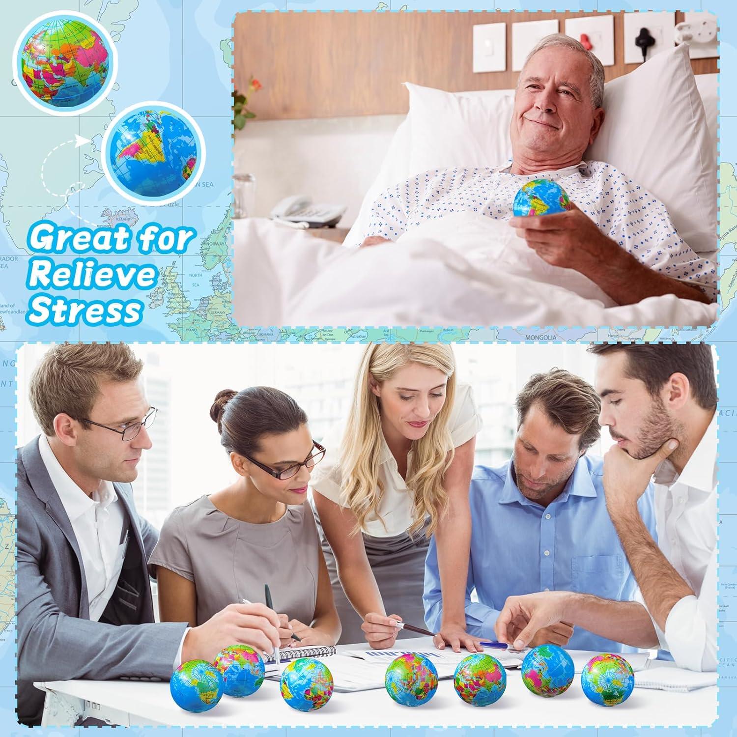 150 Pelotas de Estrés Globo Poen 5 cm con Bolsa Azul