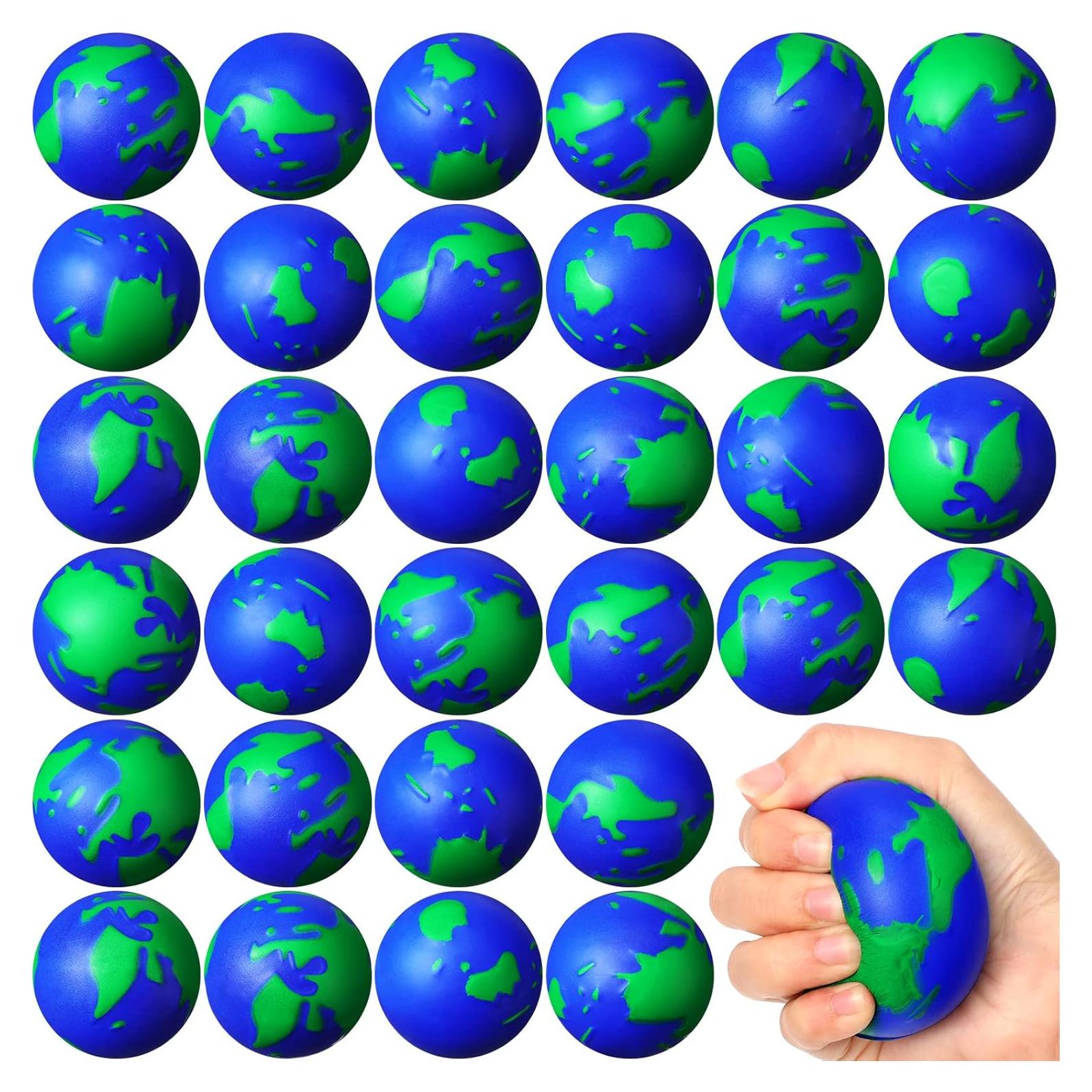 48 Pelotas de Estrés Globo Tierra Honoson 6.3 cm Alivio