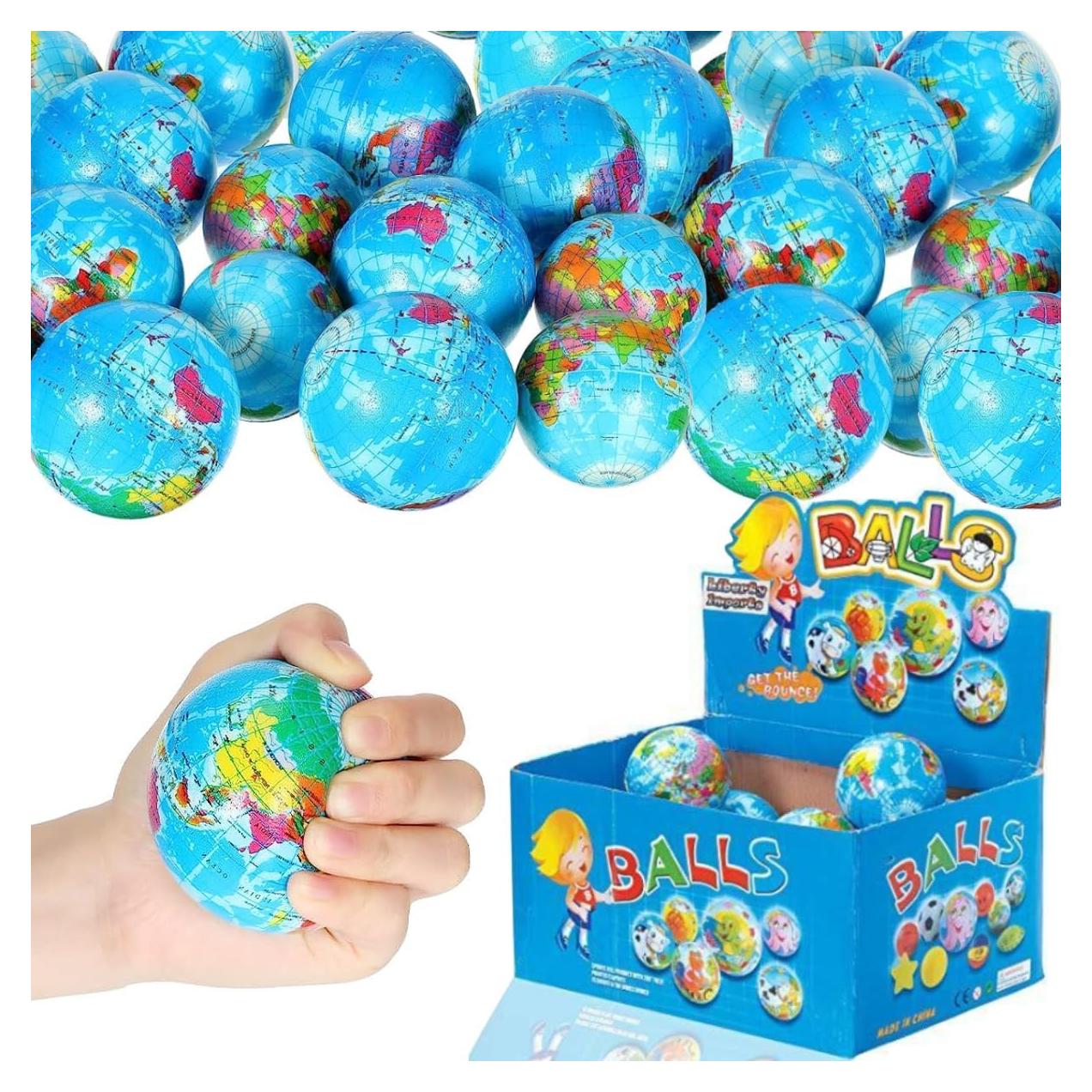 Paquete de 24 Pelotas de Espuma Suave Mini Globo 6.35 cm
