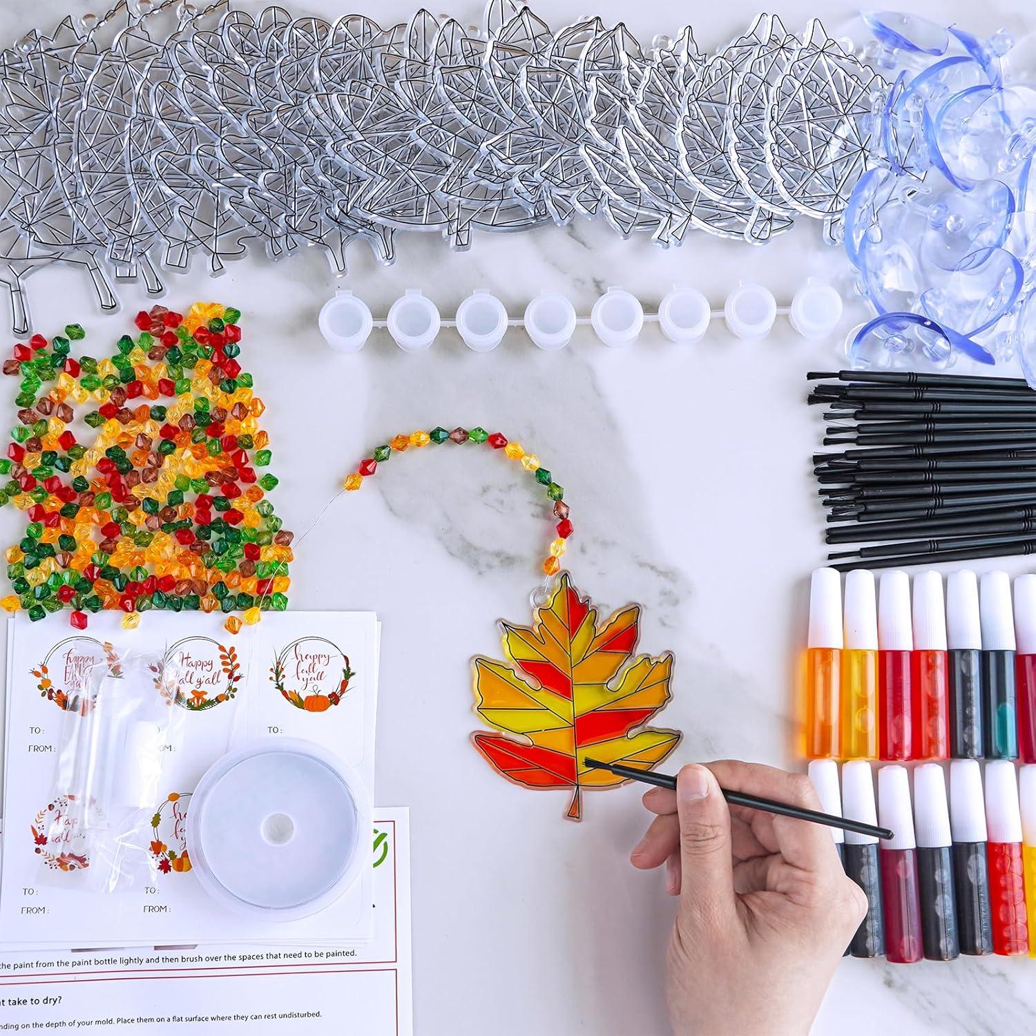 Winlyn Kit de Manualidades Atrapa Sol Otoño 24 Piezas DIY