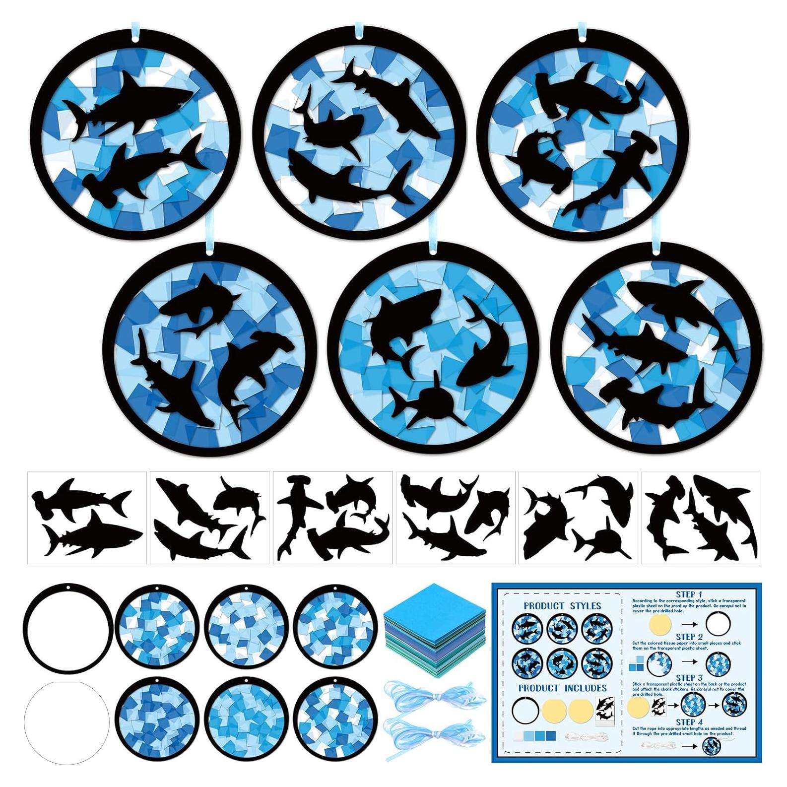 Kit de Manualidades de Tiburón Tinlade 24 Piezas DIY Océano