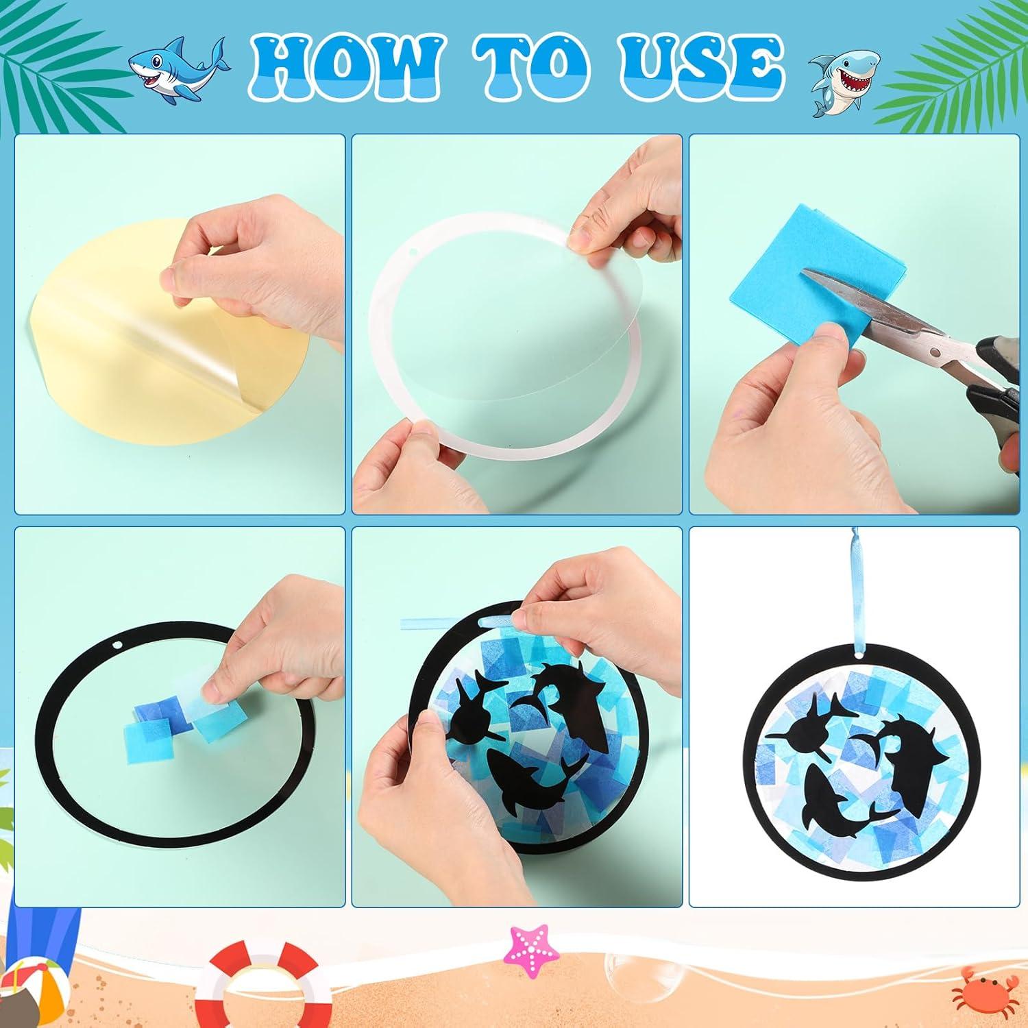 Kit de Manualidades de Tiburón Tinlade 24 Piezas DIY Océano