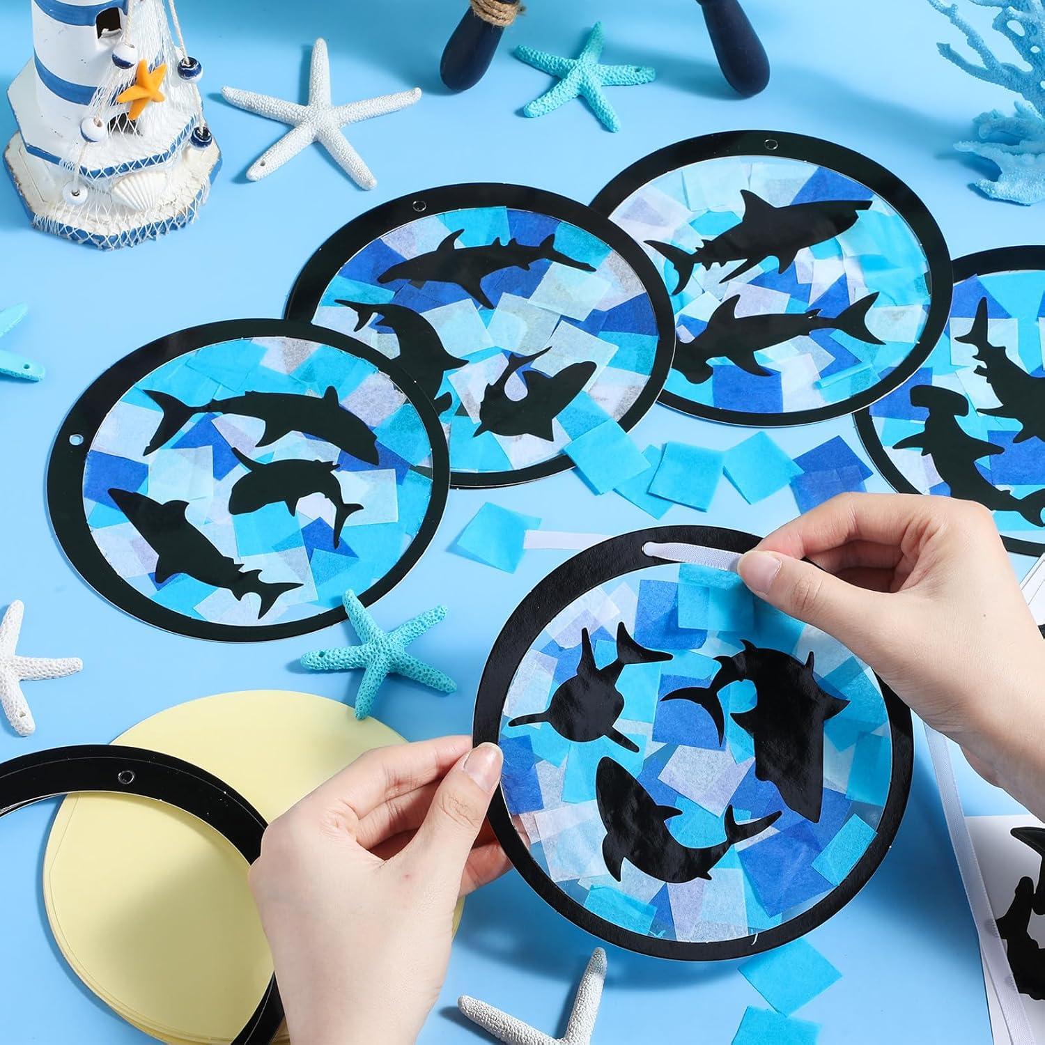 Kit de Manualidades de Tiburón Tinlade 24 Piezas DIY Océano