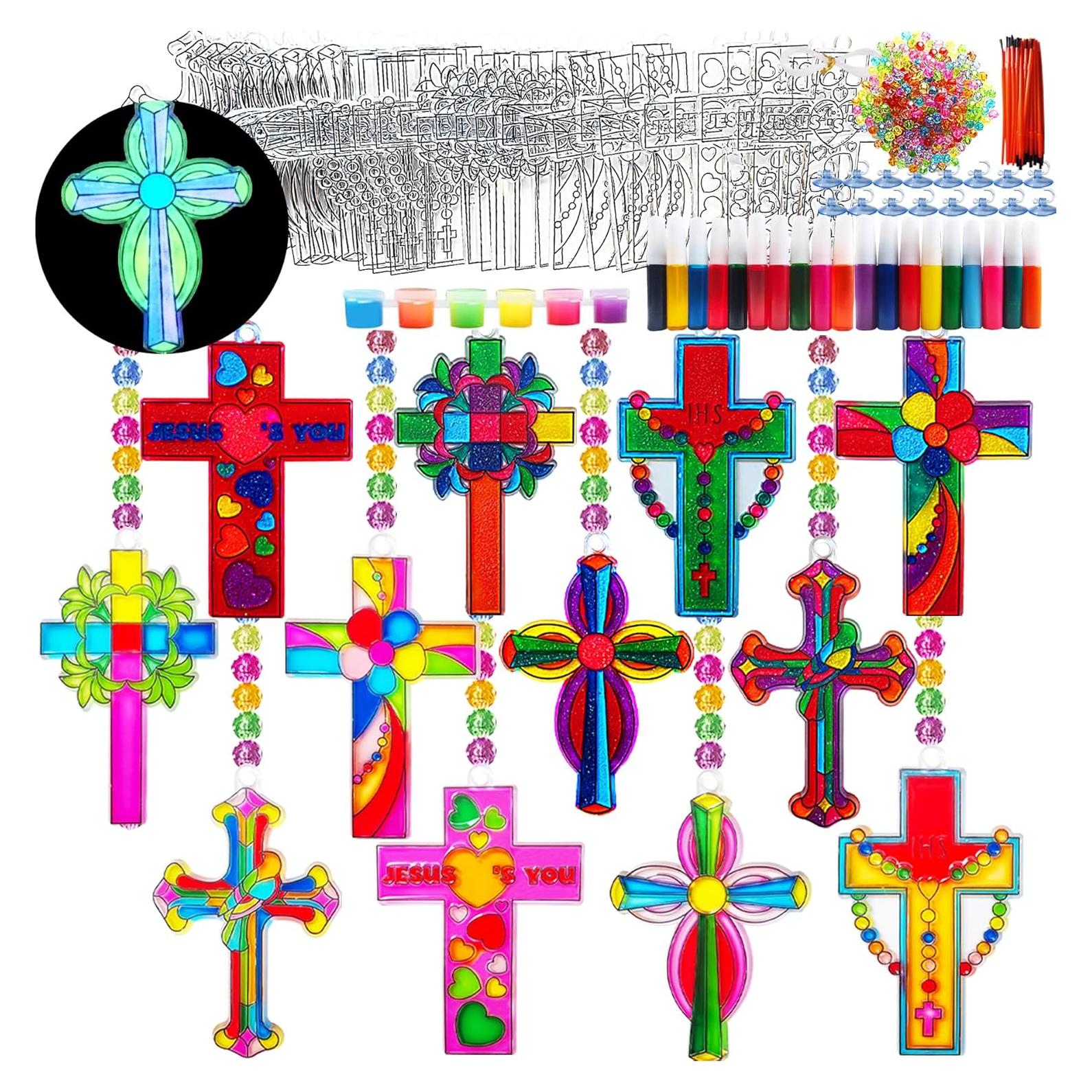 Kit de Manualidades Ayhuhra 30 Cruces para Atrapar el Sol DIY