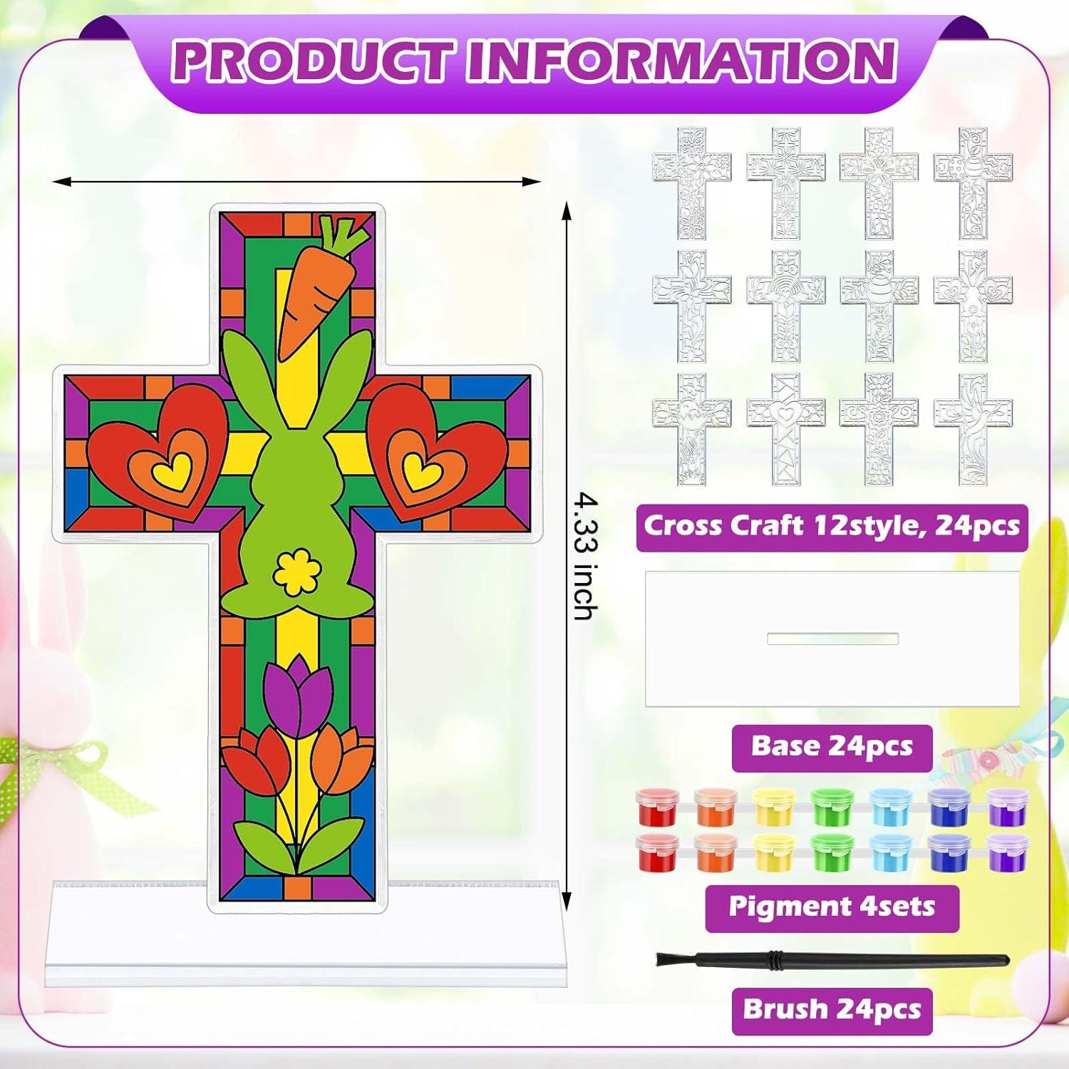 Kit de Manualidades de Cruces Religiosas Jetec - 24 Piezas