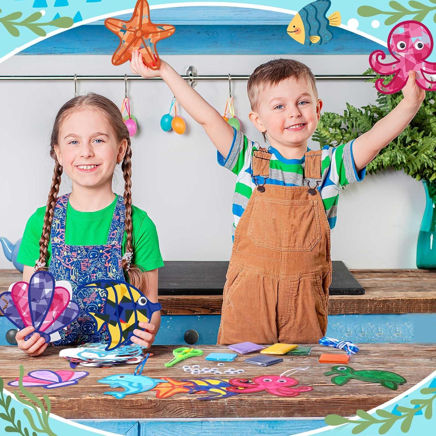 Kit de Manualidades Oceánicas Feifeiya - 24 Sets DIY Papel Seda