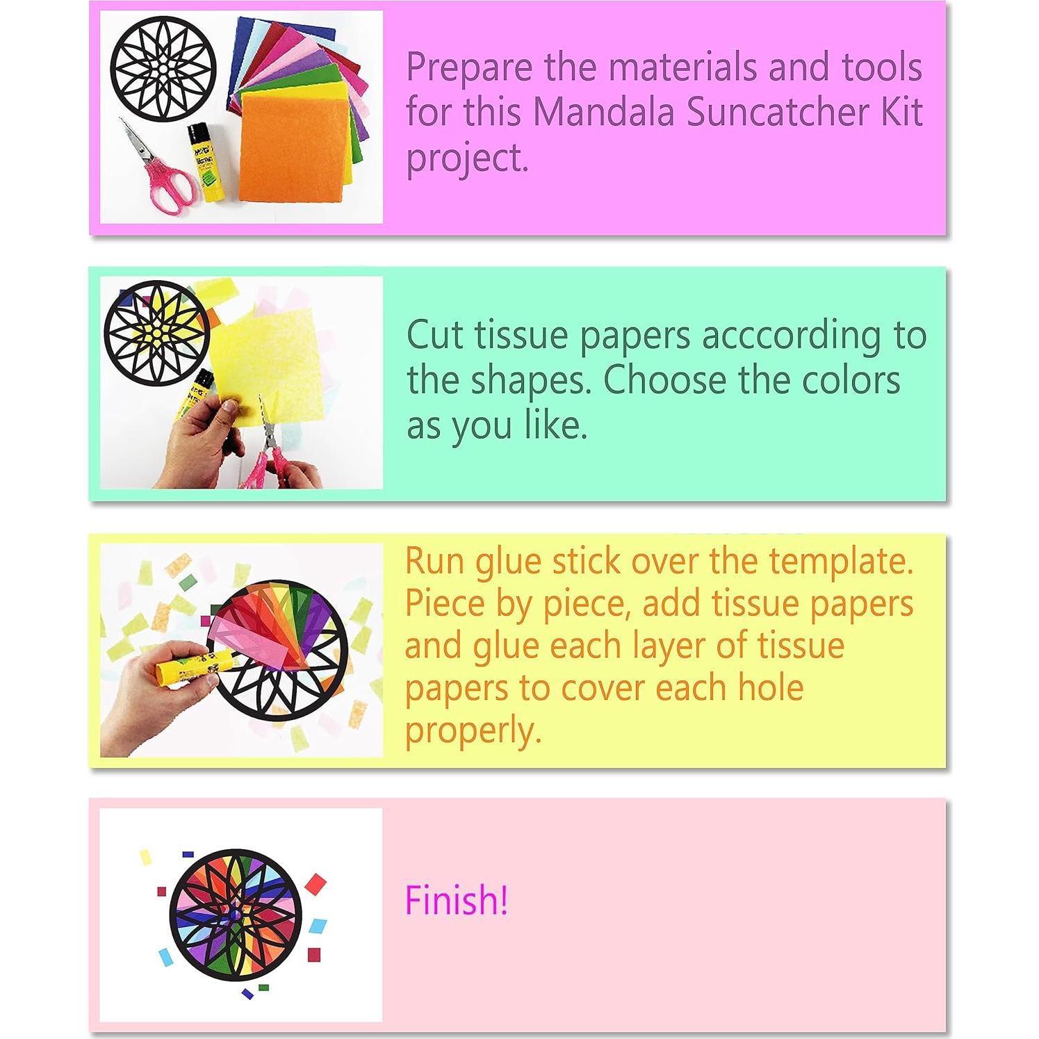 Kit de Cazador de Sol VHALE Mandala - 3 Juegos con 9 Recortes