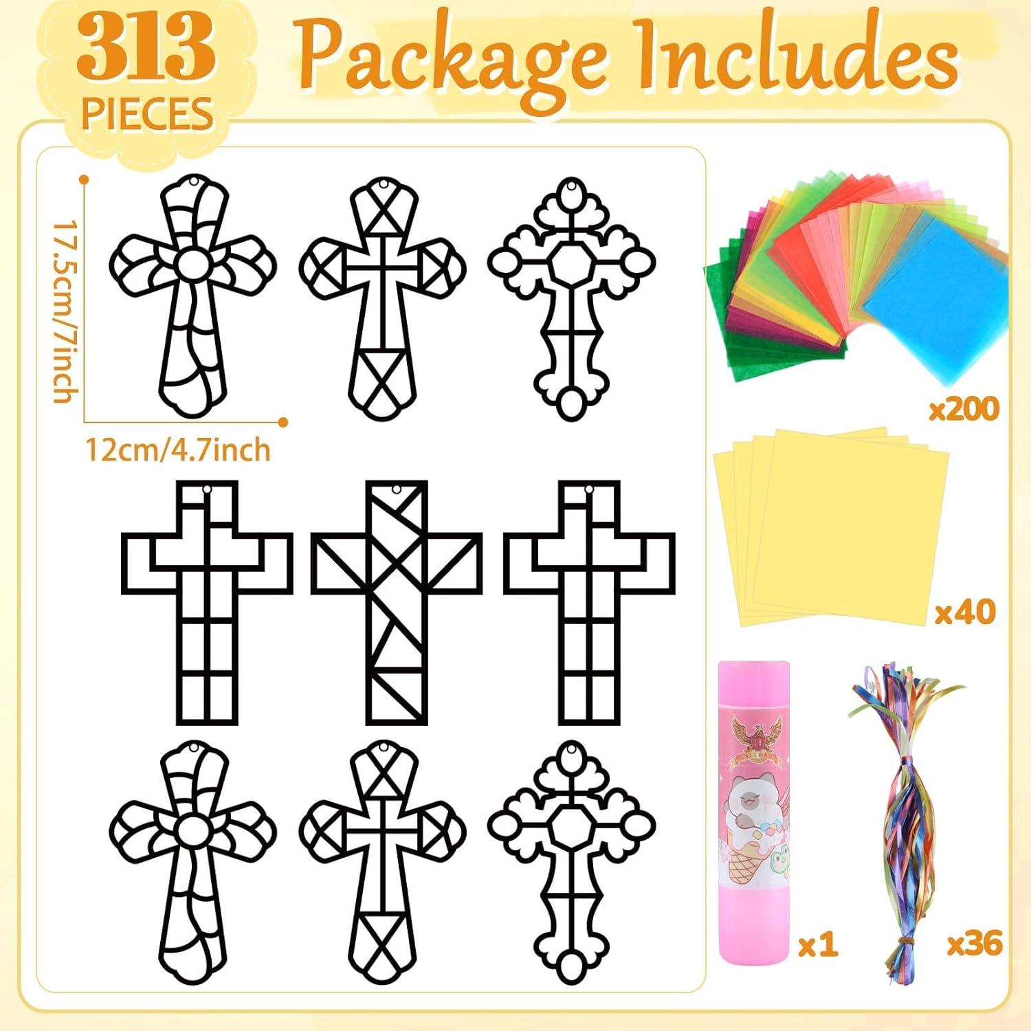 Kit de Manualidades de Papel Qyeahkj 36 Piezas Cruz DIY