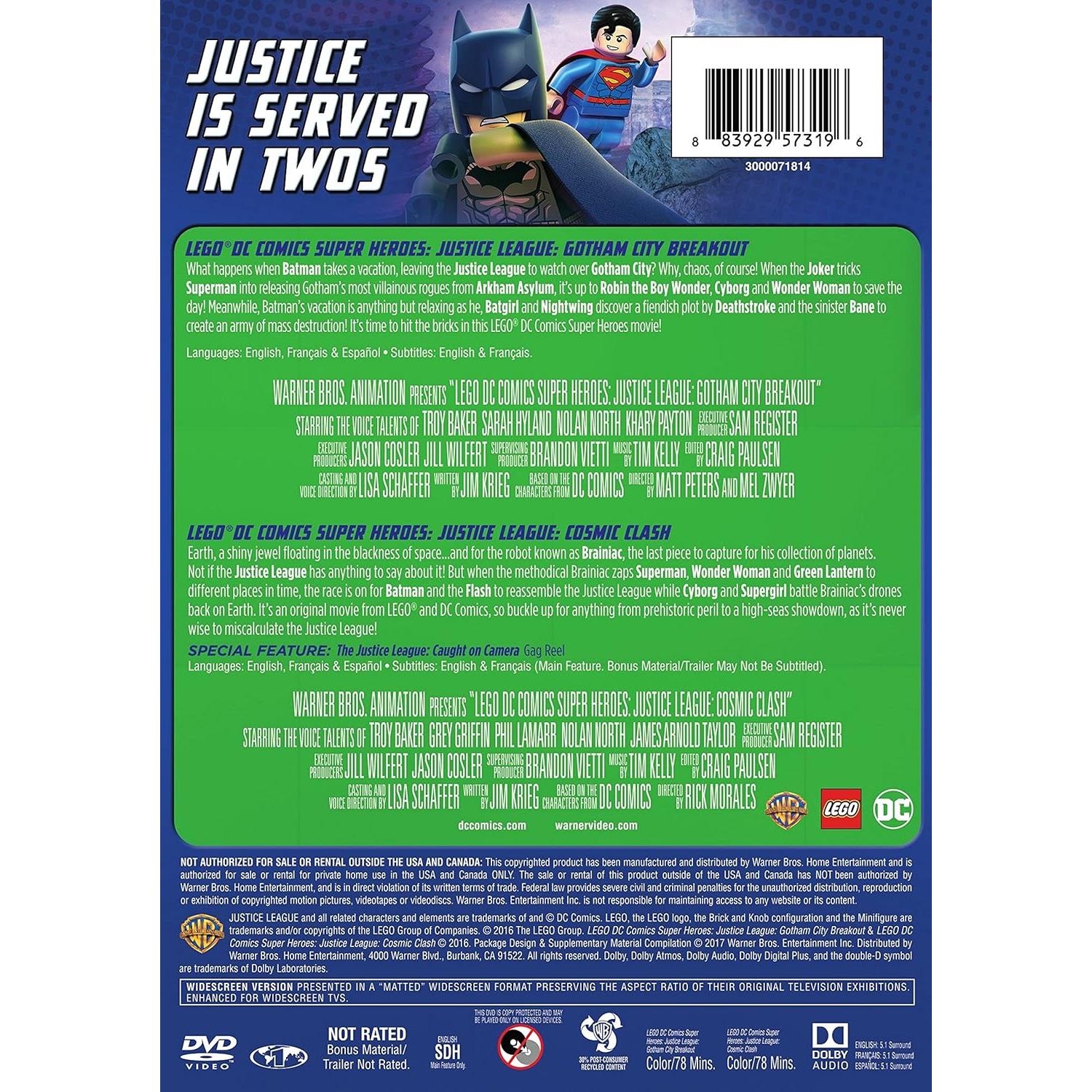 LEGO DC Super Héroes DVD Gotham City Breakout y Cosmic Clash