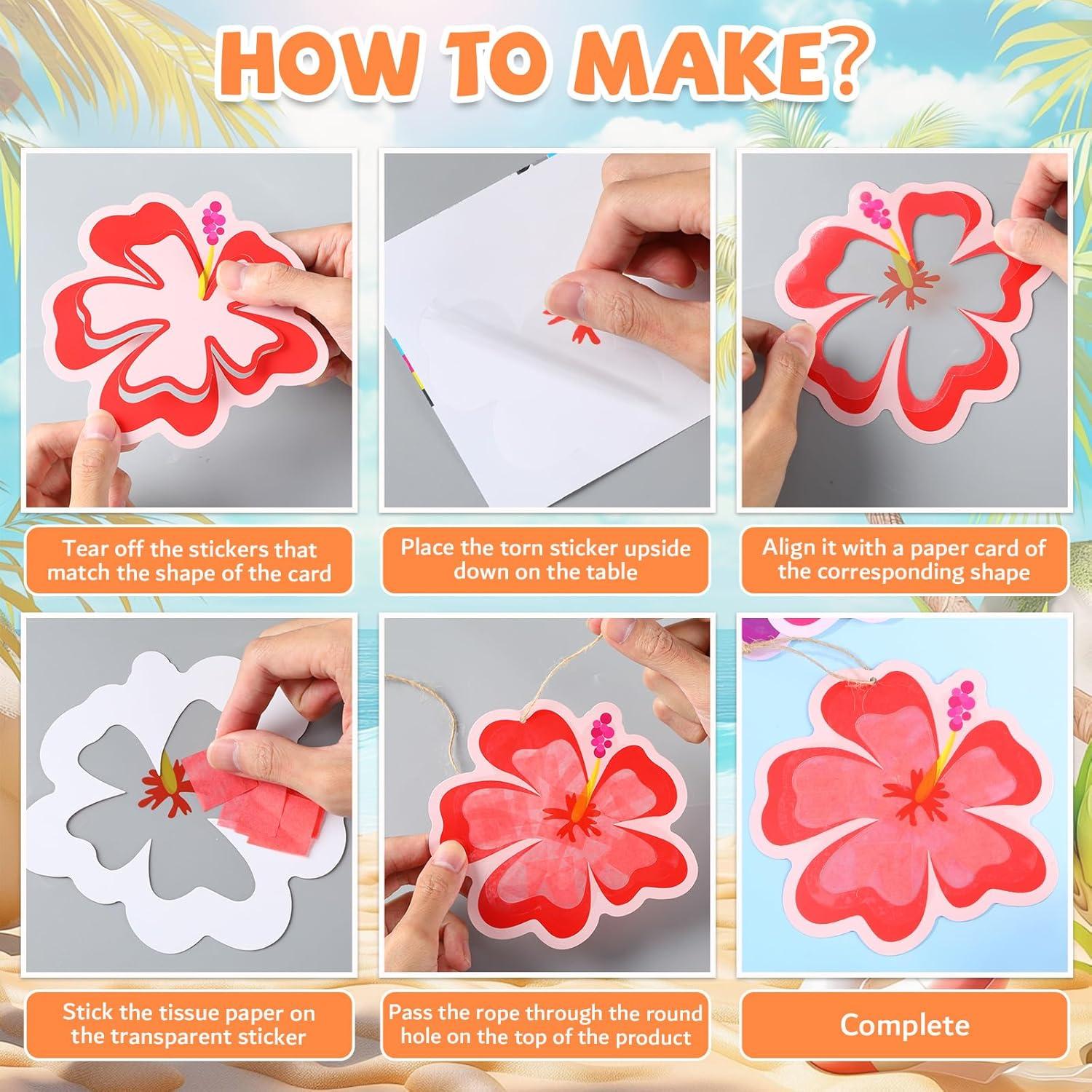 Kit de Manualidades DIY Hibisco 24 Piezas Decoración Verano