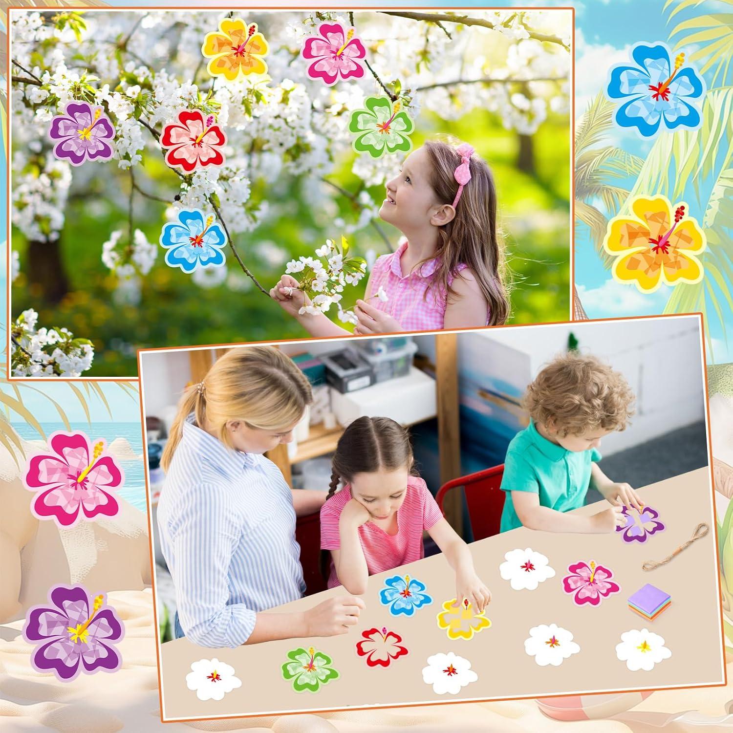 Kit de Manualidades DIY Hibisco 24 Piezas Decoración Verano