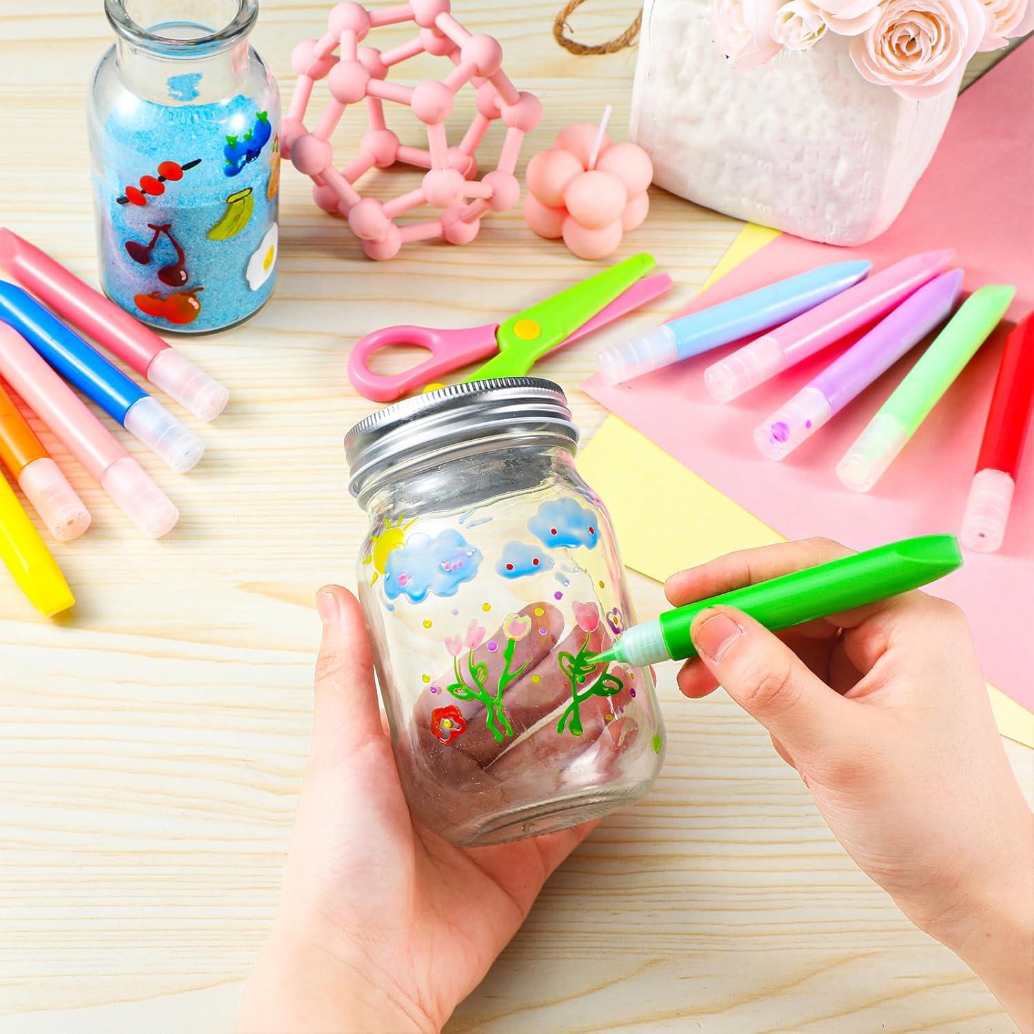 24 Marcadores de Pintura Suncatcher Motipuns para Niños