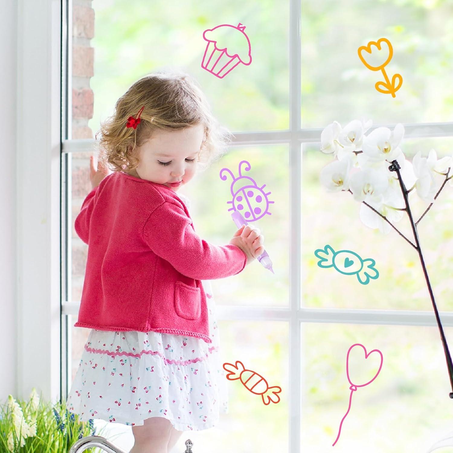 24 Marcadores de Pintura Suncatcher Motipuns para Niños