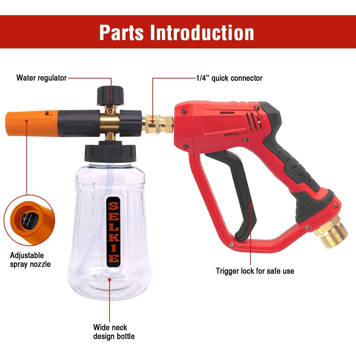 Pistola de Lavado a Presión Selkie 5000PSI con Caño de Espuma