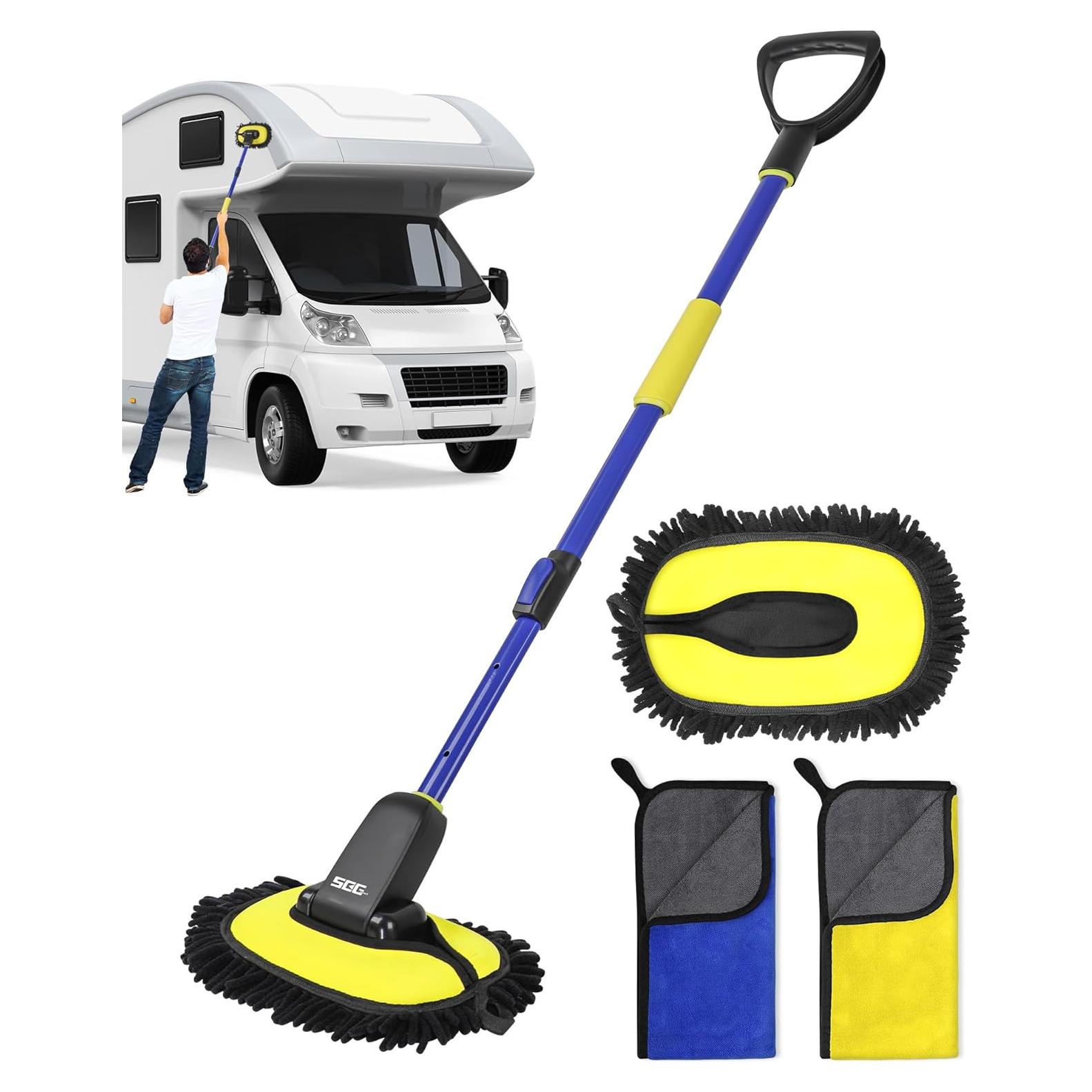 Kit de Lavado de Autos SEG Direct con Mango Extensible y Cabezal Chenille