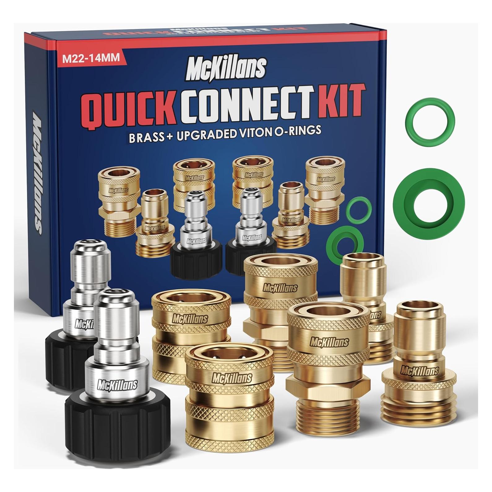 Kit de Conexión Rápida McKillans M22-14mm para Lavadora a Presión