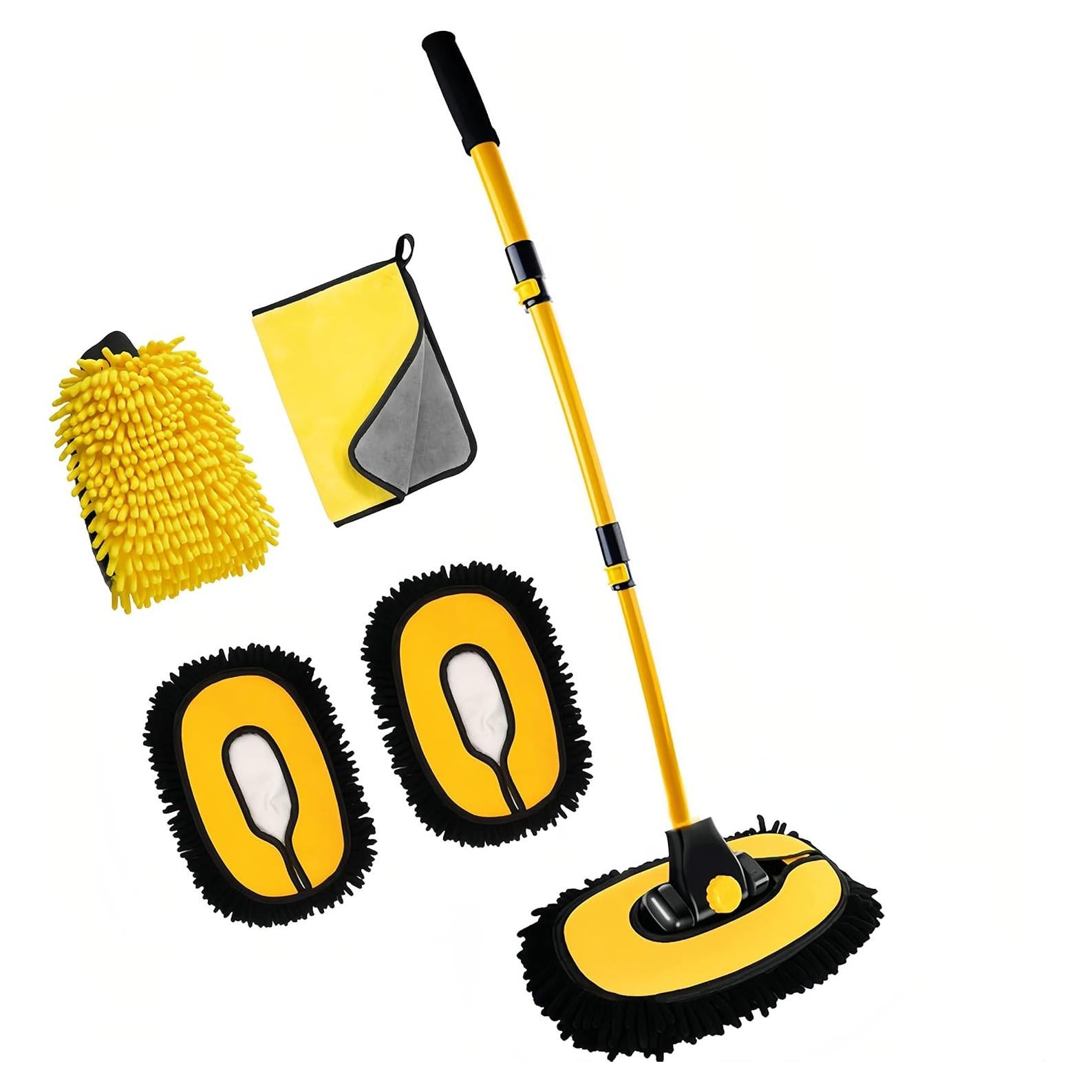 Mopa de Lavado de Autos MVEQRRN con Mango Largo y Microfibra