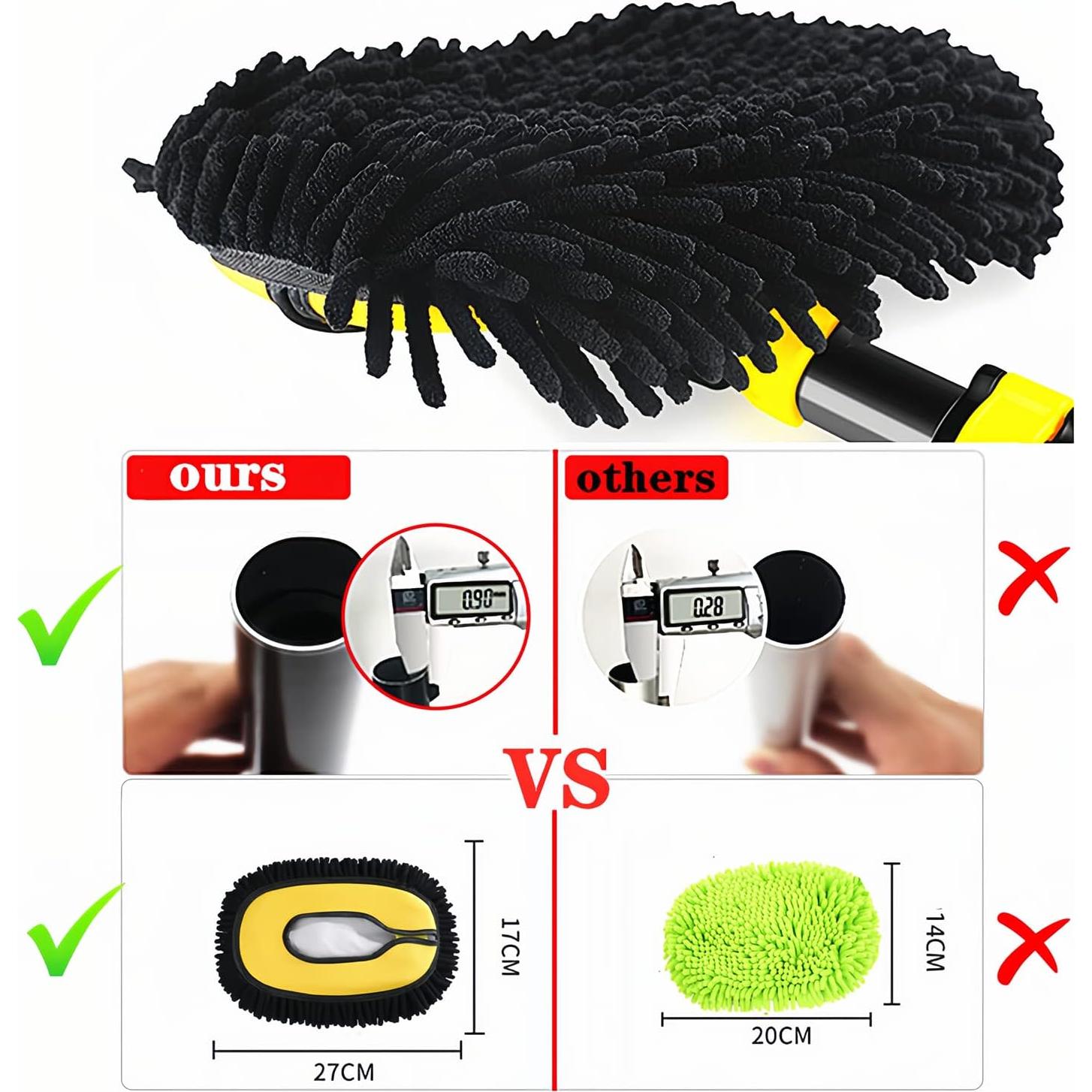 Mopa de Lavado de Autos MVEQRRN con Mango Largo y Microfibra