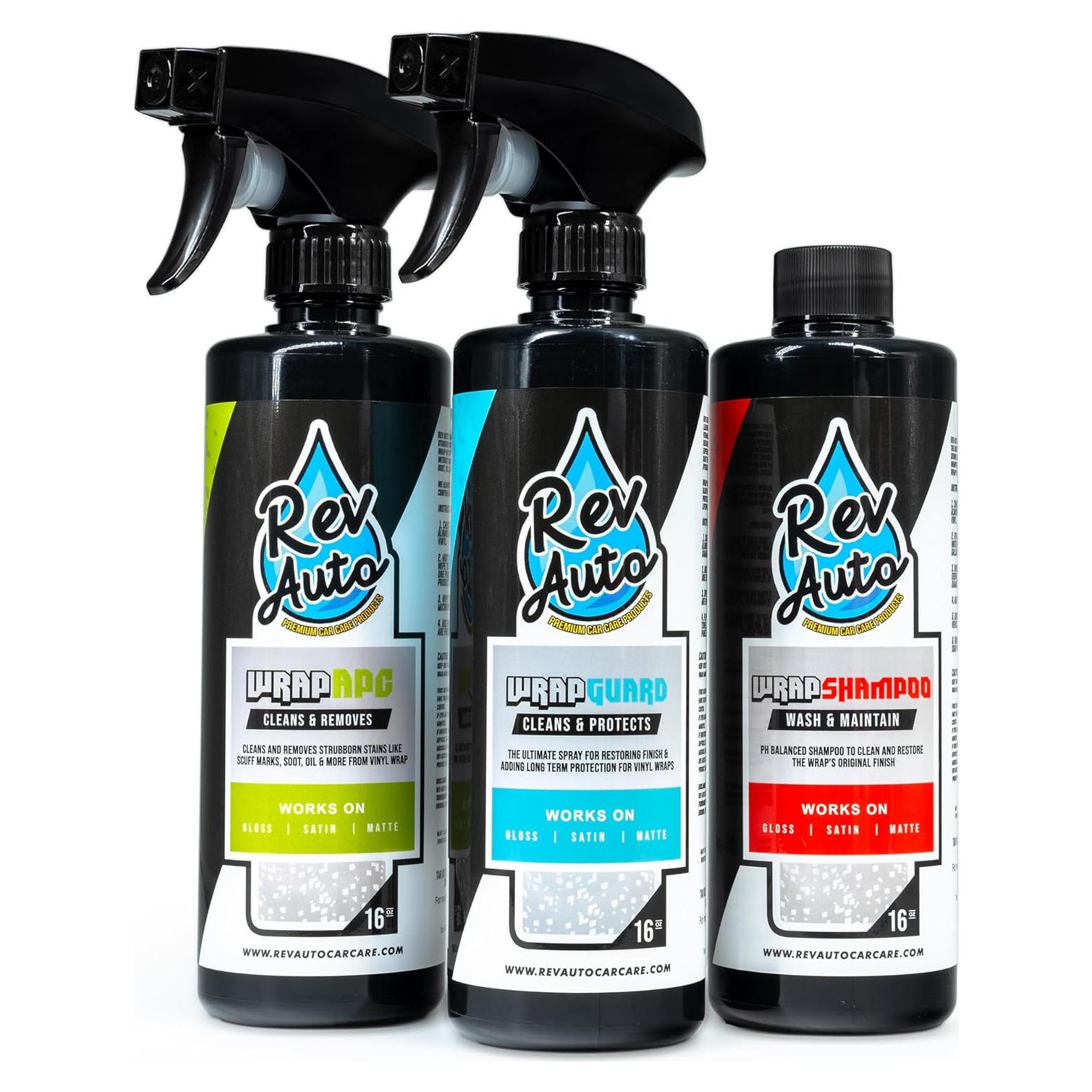 Kit de Cuidado de Vinilo Rev Auto - 3 Productos 16 oz